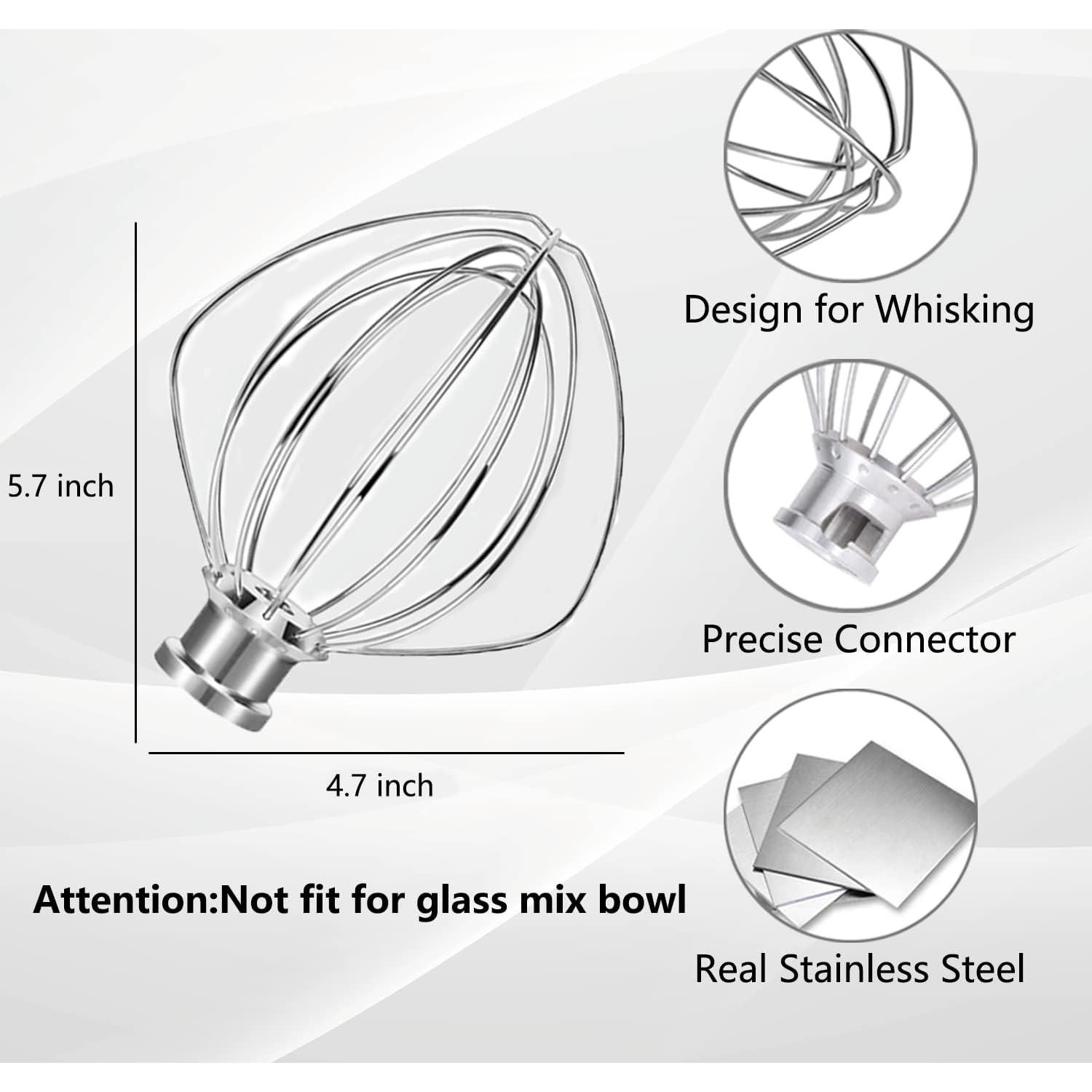 Batidor de Alambre de Acero Inoxidable Wiselet K45WW para KitchenAid