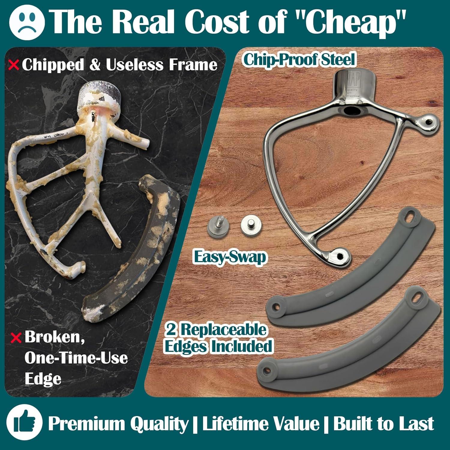 Batidor Flex Edge KitchenAid FEB5 Acero Inoxidable 4.5-5qt