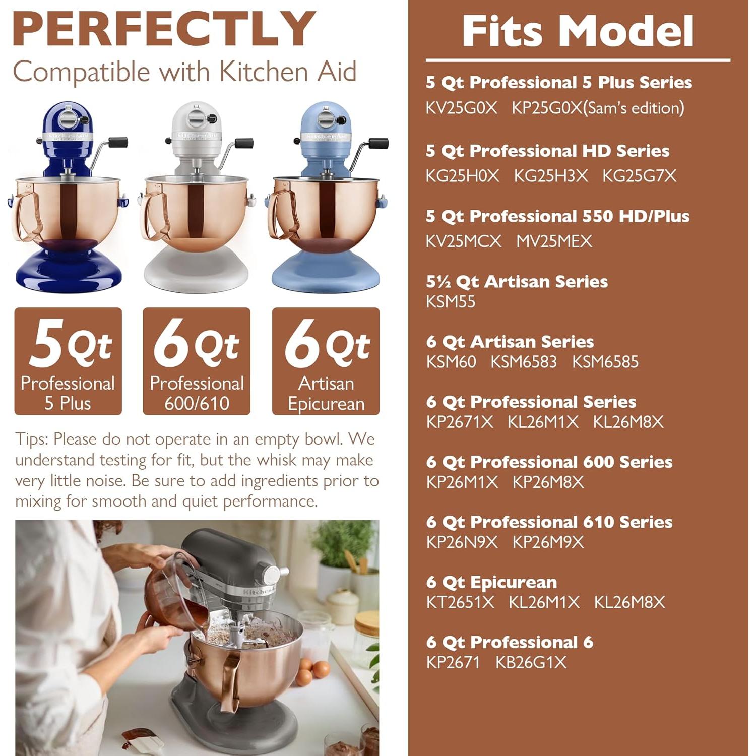 Tazón Mezclador Acero Inoxidable Wiselet 6 Cuartos Cobre