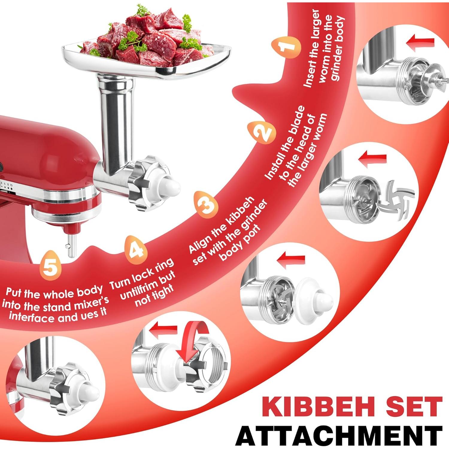 Juego de colador y picadora GLINK para batidora Kitchenaid