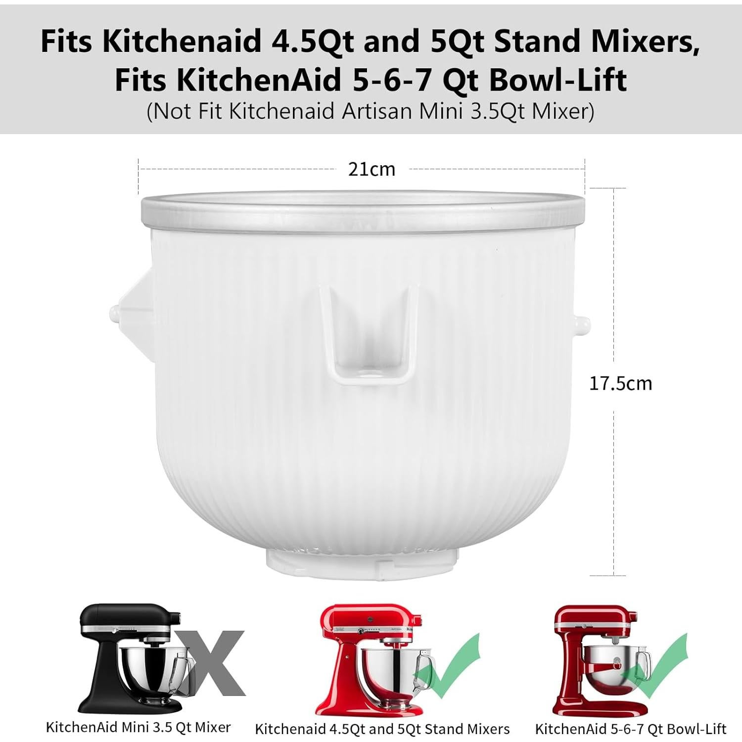 Accesorio para Helado Gdrtwwh para Batidora Kitchenaid 1.89L