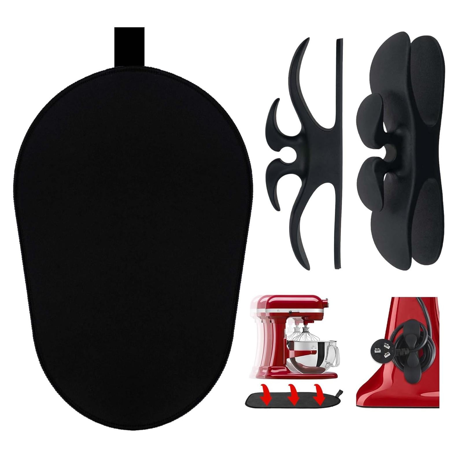 Alfombrilla Deslizante Kitchenaid 5-8 Qt + 2 Accesorios Negros
