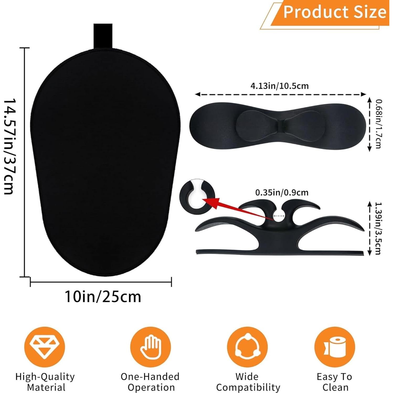 Alfombrilla Deslizante Kitchenaid 5-8 Qt + 2 Accesorios Negros