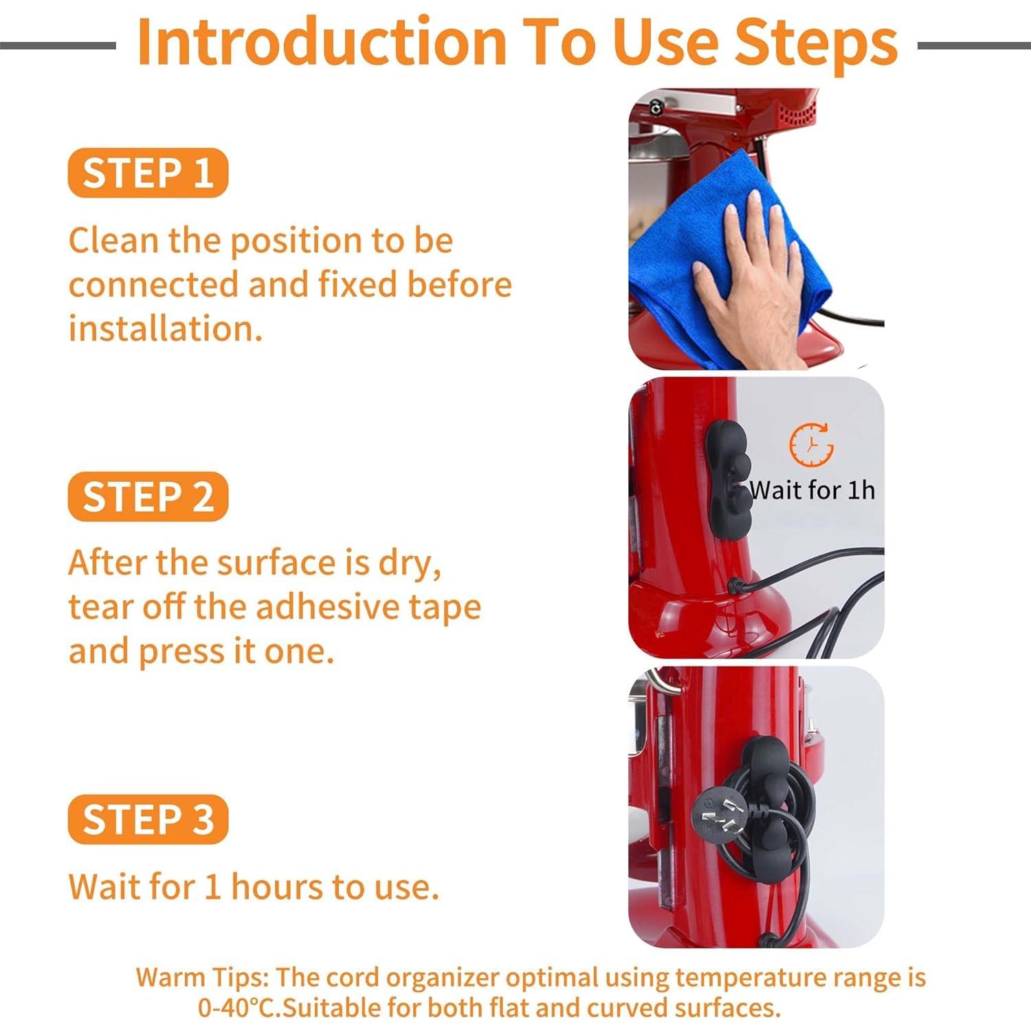 Alfombrilla Deslizante Kitchenaid 5-8 Qt + 2 Accesorios Negros