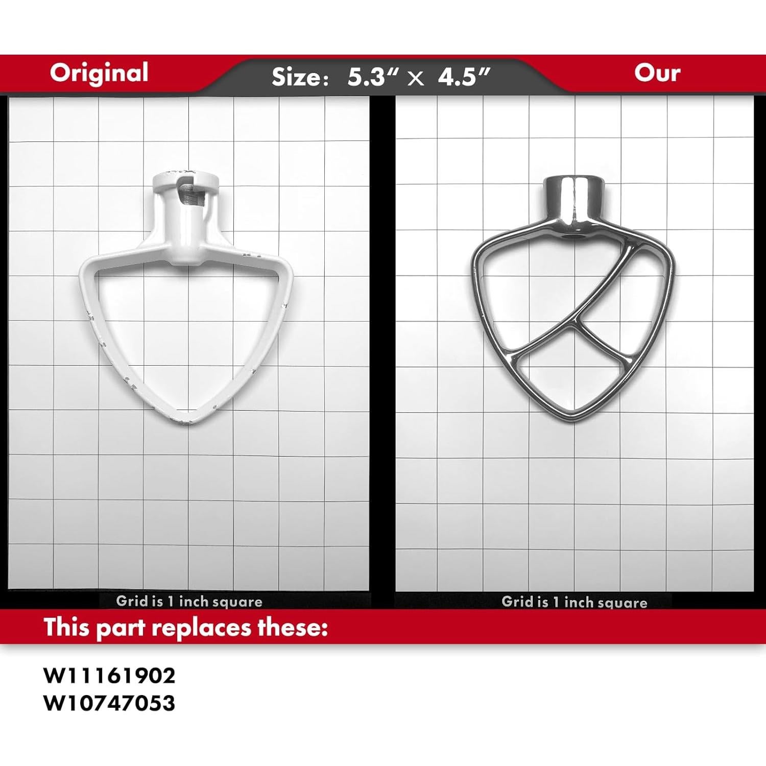 Batidor Plano KitchenAid 3.5 Qt Acero Inoxidable Pulido
