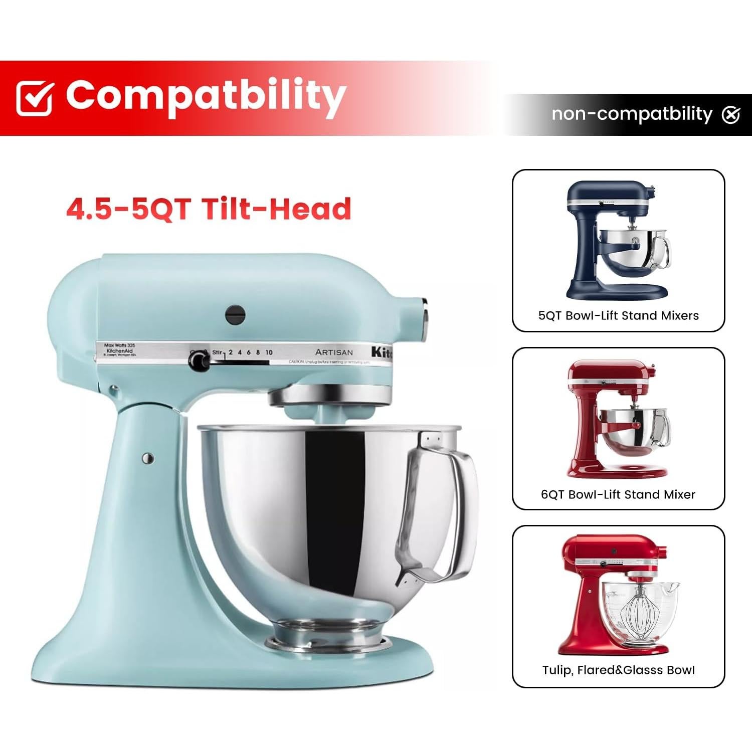 Batidor Plano Revestido KitchenAid K45B 15.5x14cm Blanco