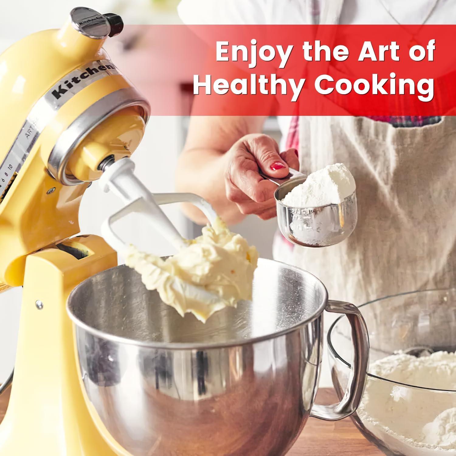 Batidor Plano Revestido KitchenAid K45B 15.5x14cm Blanco