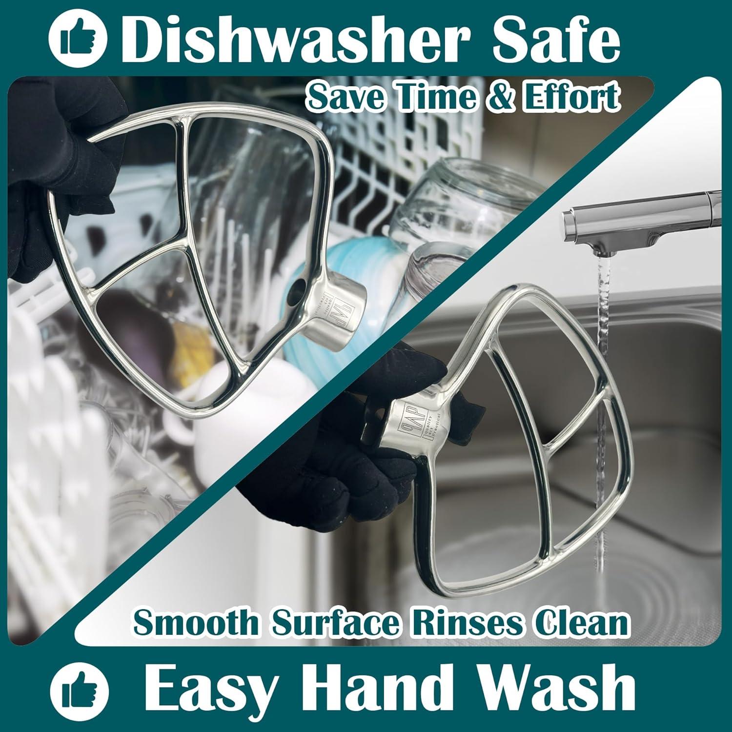 Paleta de Acero Inoxidable KitchenAid 4.5-5 QT - Batidor Plano