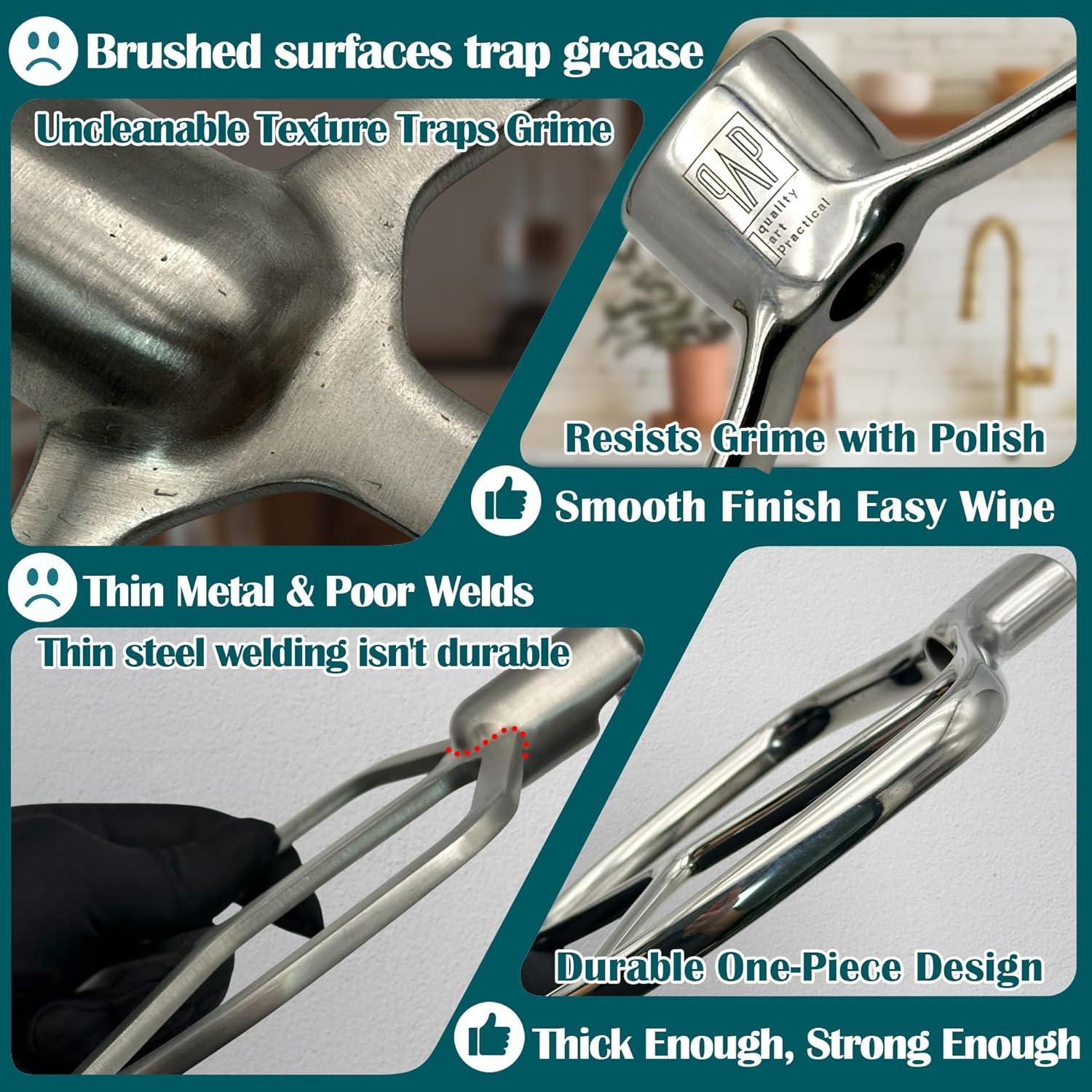 Paleta de Acero Inoxidable KitchenAid 4.5-5 QT - Batidor Plano