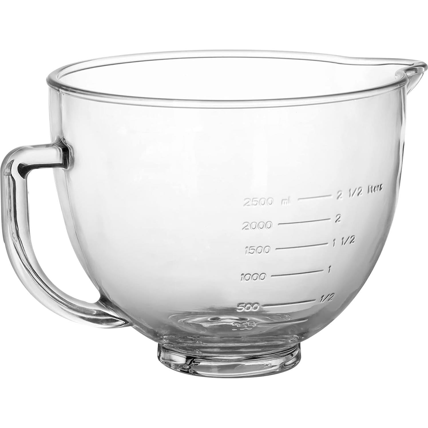 Tazón de Mezcla de Vidrio MOLIGOU 5 Litros Compatible Kitchenaid