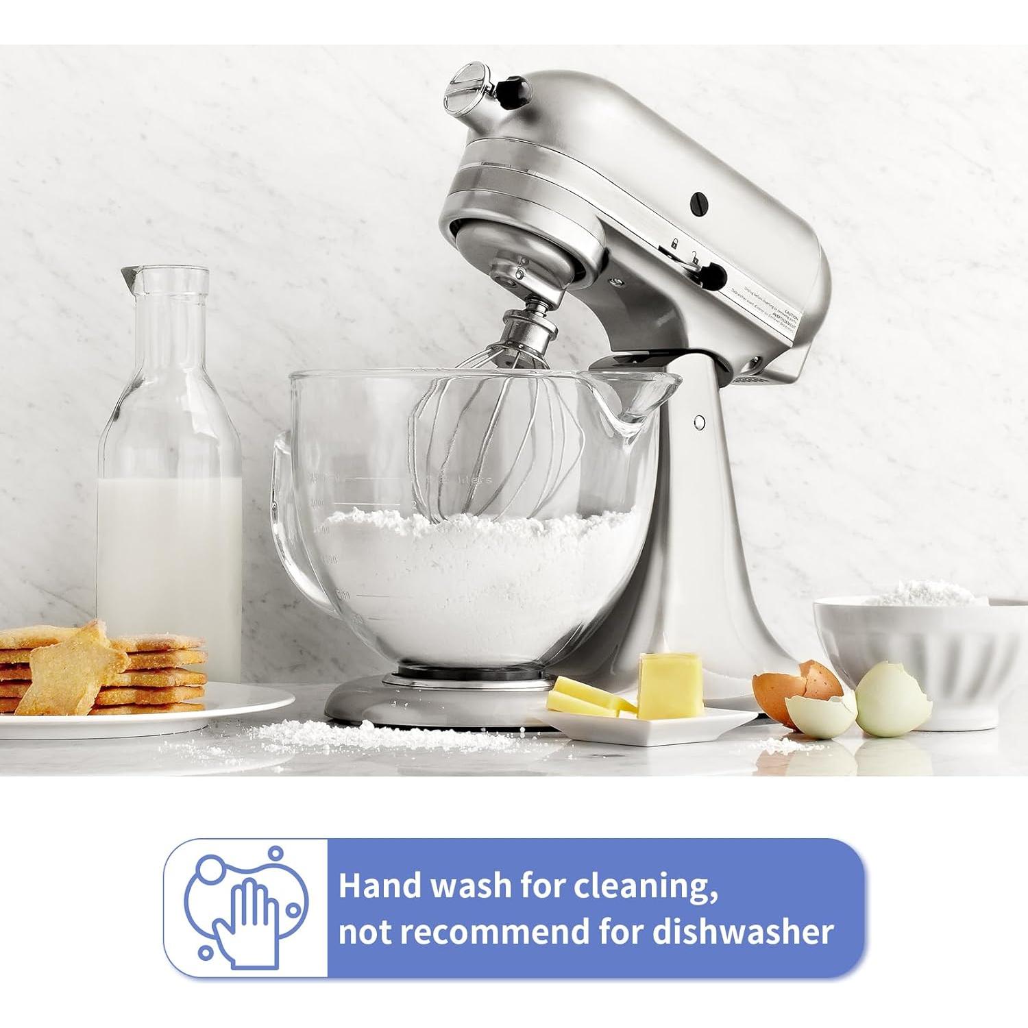 Tazón de Mezcla de Vidrio MOLIGOU 5 Litros Compatible Kitchenaid