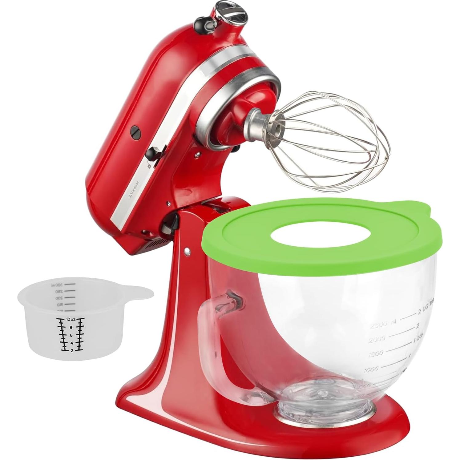 Tazón de vidrio Kitwanda 4.73L para batidora KitchenAid con tapa