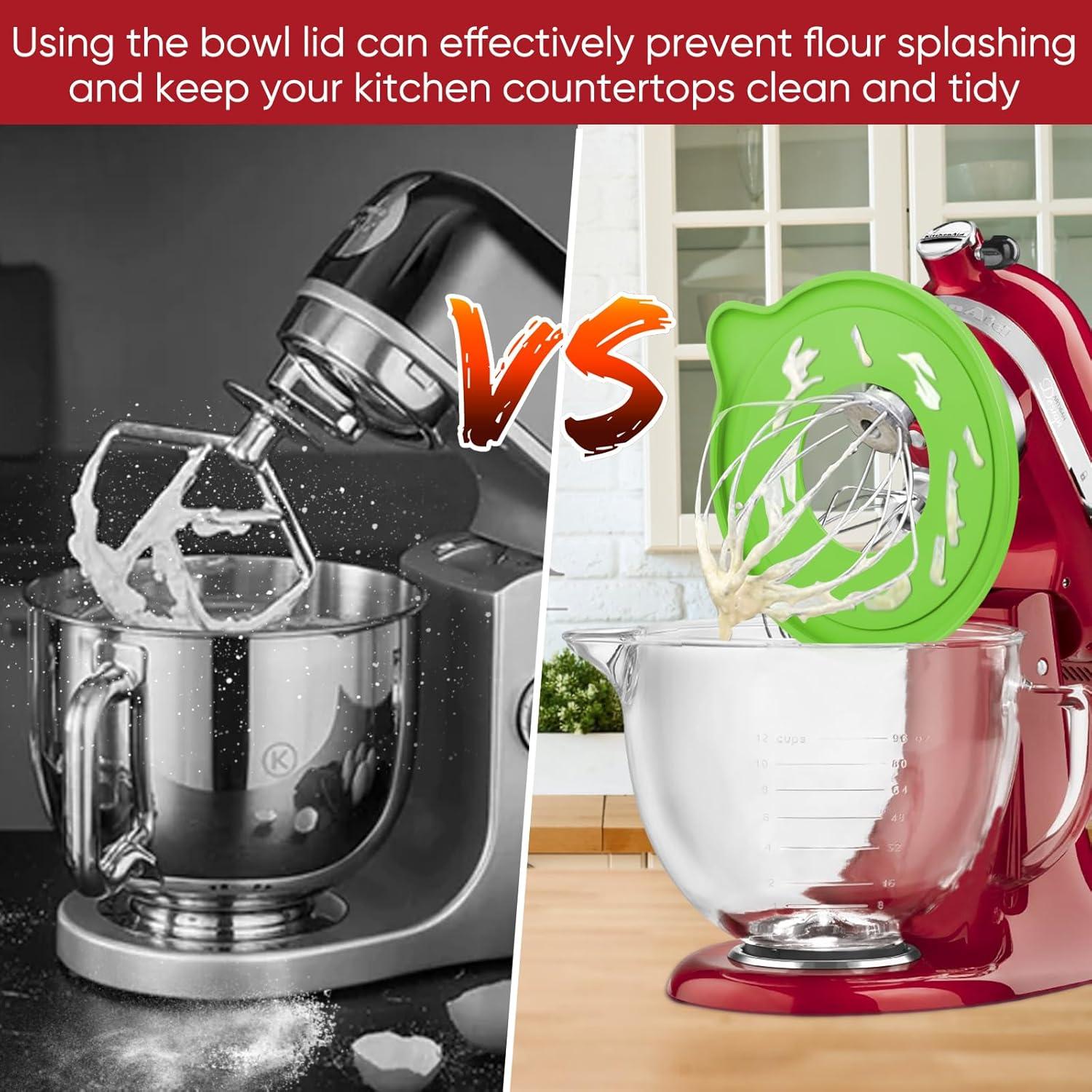 Tazón de vidrio Kitwanda 4.73L para batidora KitchenAid con tapa