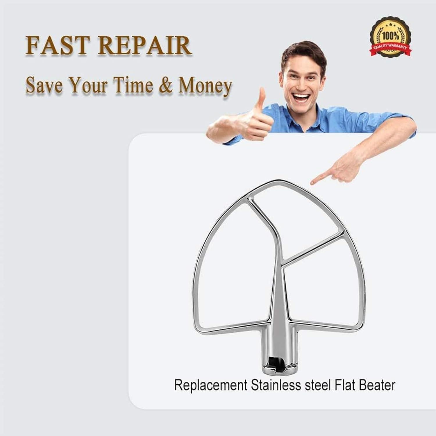 Paleta de Cuchilla Plana Prime&Swift para Batidora Kitchen Aid 8L