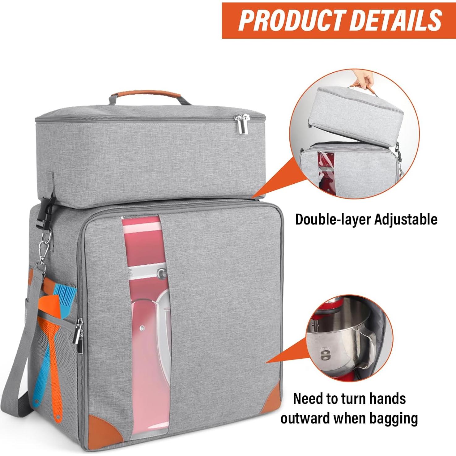 Cubierta para Batidora de Pie KitchenAid 4.5-5 Cuartos Gris