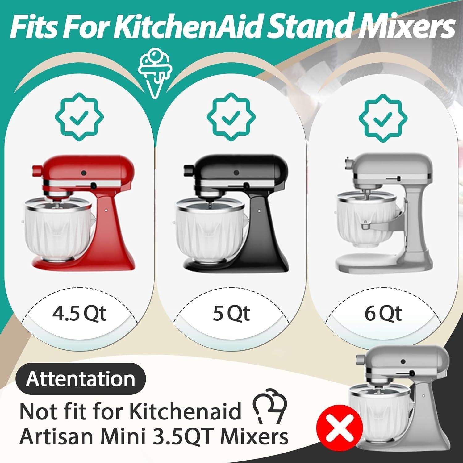 Conjunto de Transmisión y Paleta para Helados KitchenAid - 2 Pcs