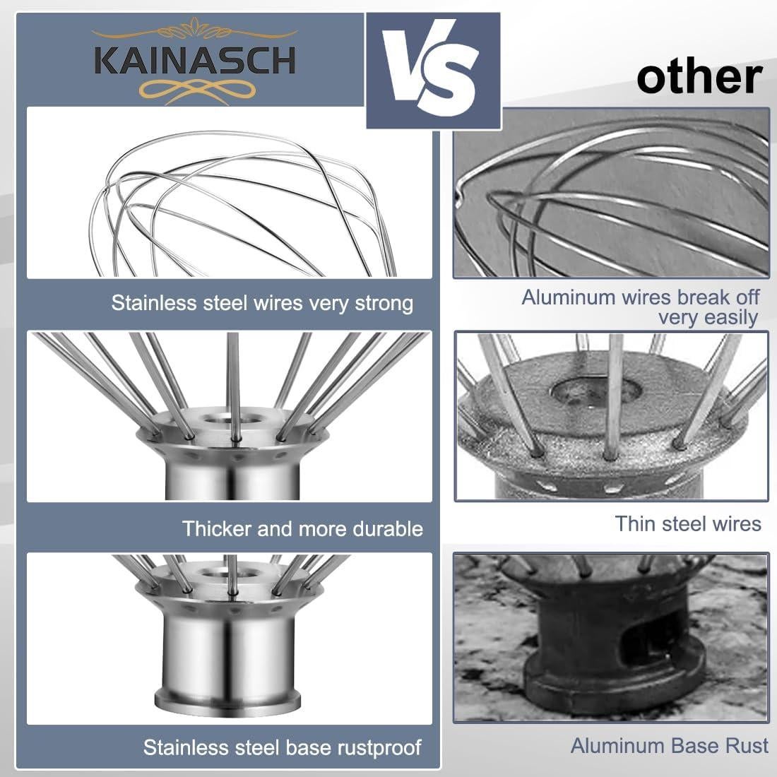 Batidor de acero inoxidable KitchenAid KN256WW 6 cuartos