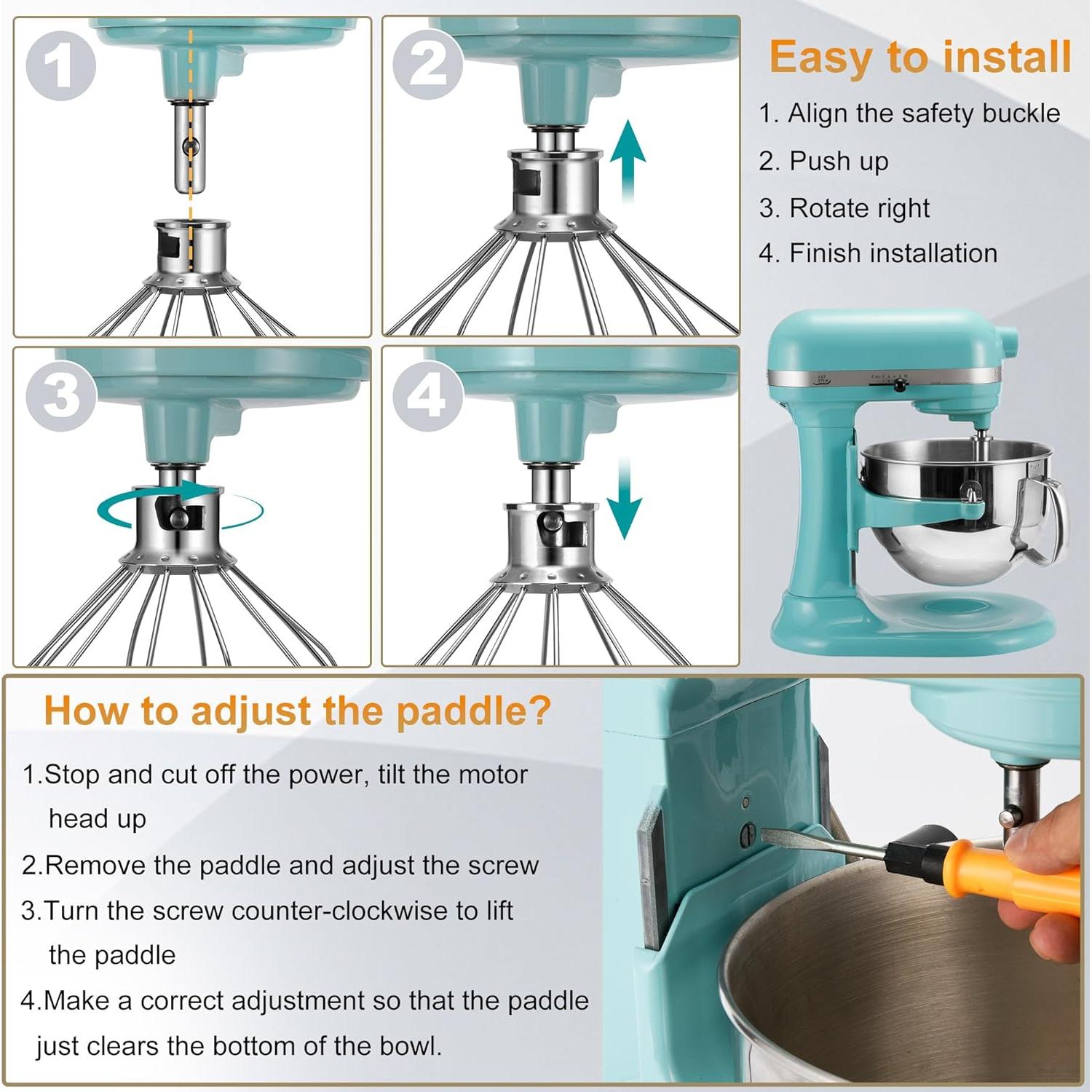 Batidor de acero inoxidable KitchenAid KN256WW 6 cuartos