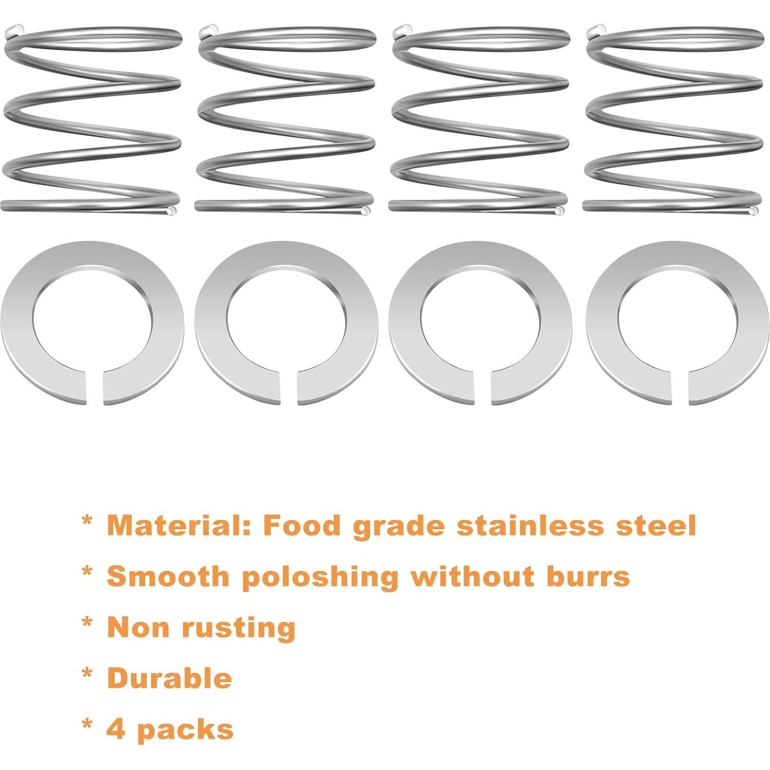 Kit de Resortes y Arandelas Kitchenaid - Acero Inoxidable, 4 Pzs