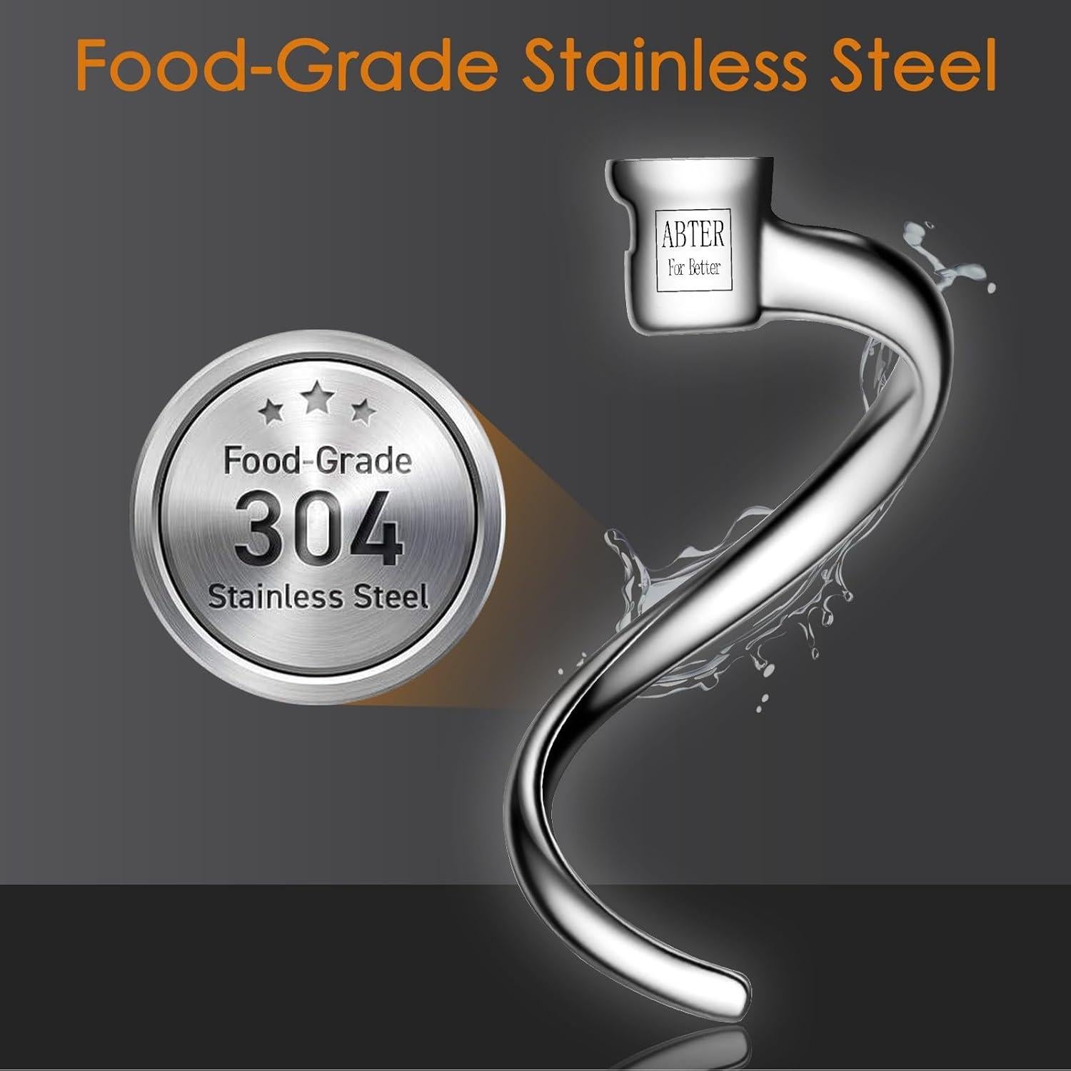 Gancho para Masa Acero Inoxidable ABTER 4.5-5 Qt KitchenAid