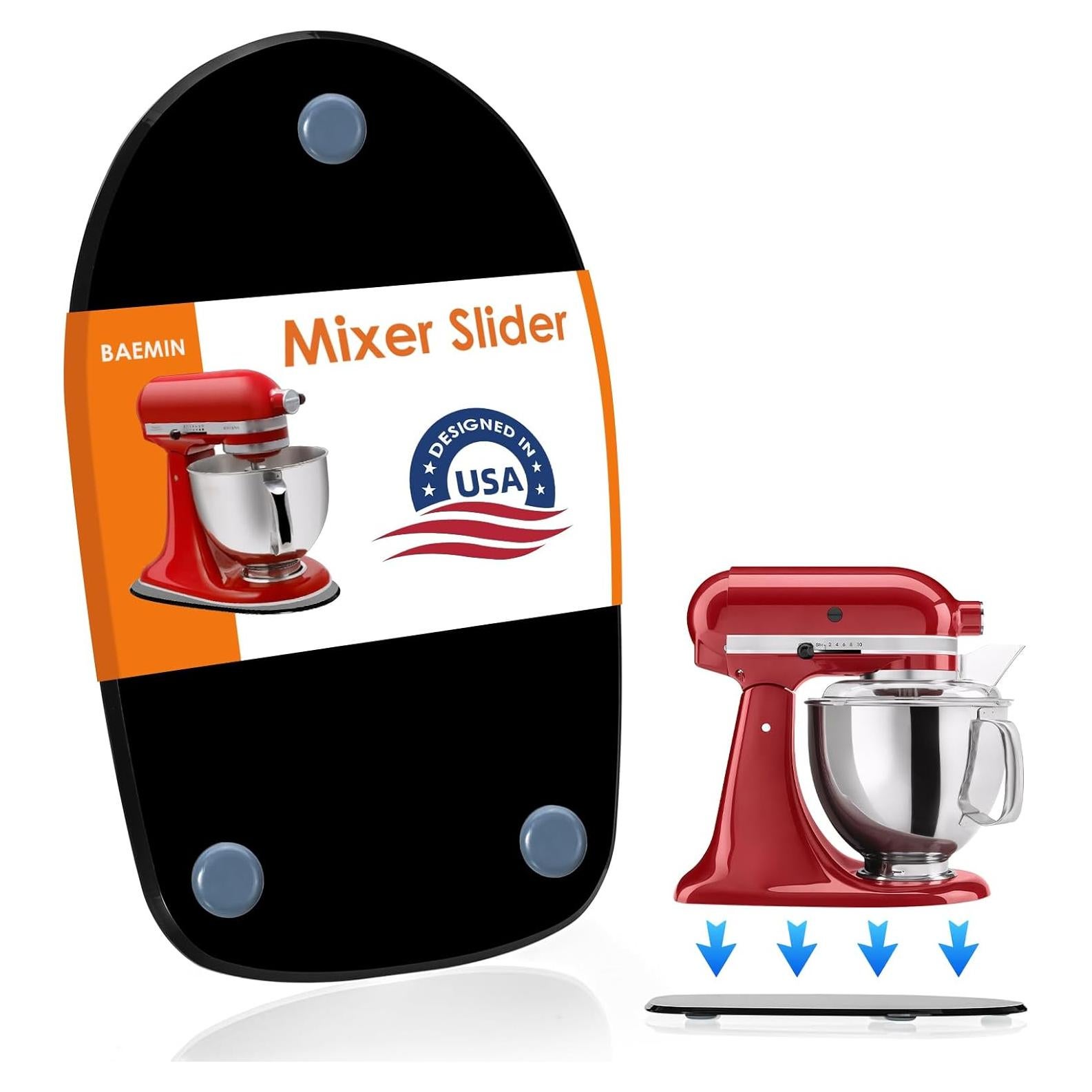 Deslizador de Mezclador de Acrílico Engrosado Negro 4.5-5Qt