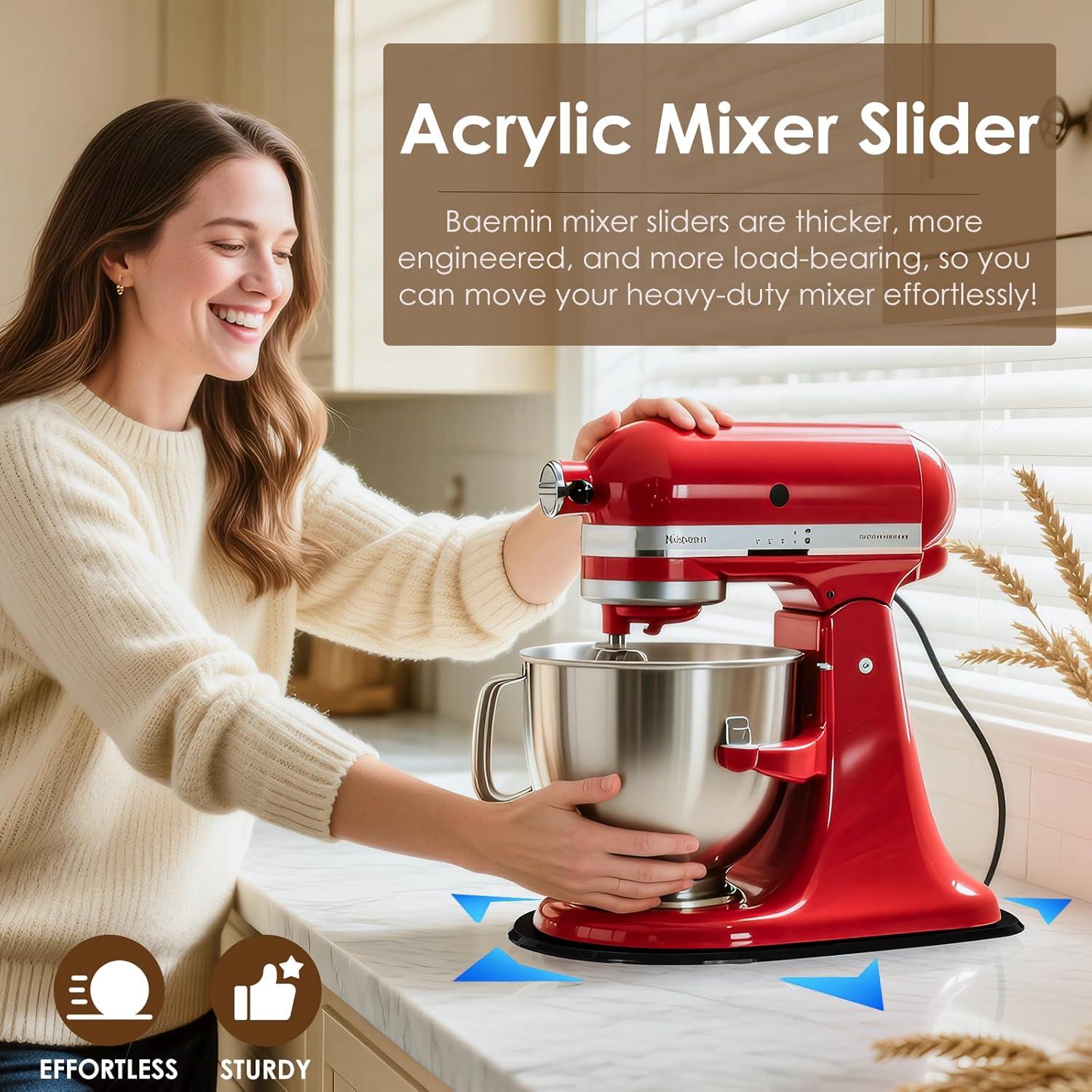 Deslizador de Mezclador de Acrílico Engrosado Negro 4.5-5Qt