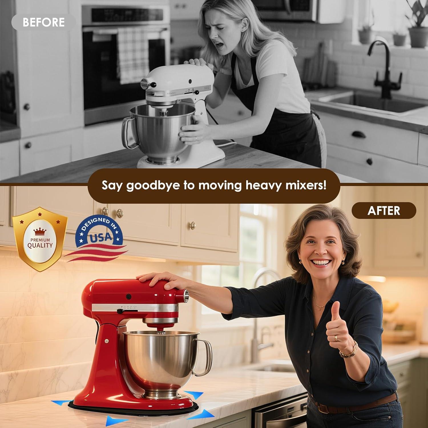 Deslizador de Mezclador de Acrílico Engrosado Negro 4.5-5Qt