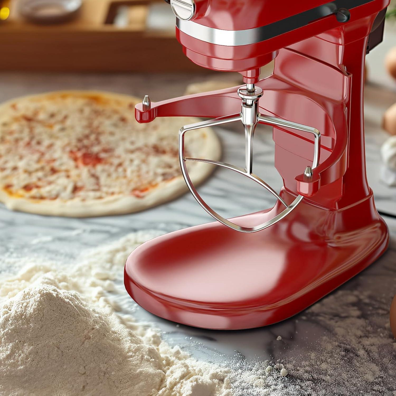 Batidor Plano de Acero Inoxidable HOZODO para KitchenAid 5-6 Qt