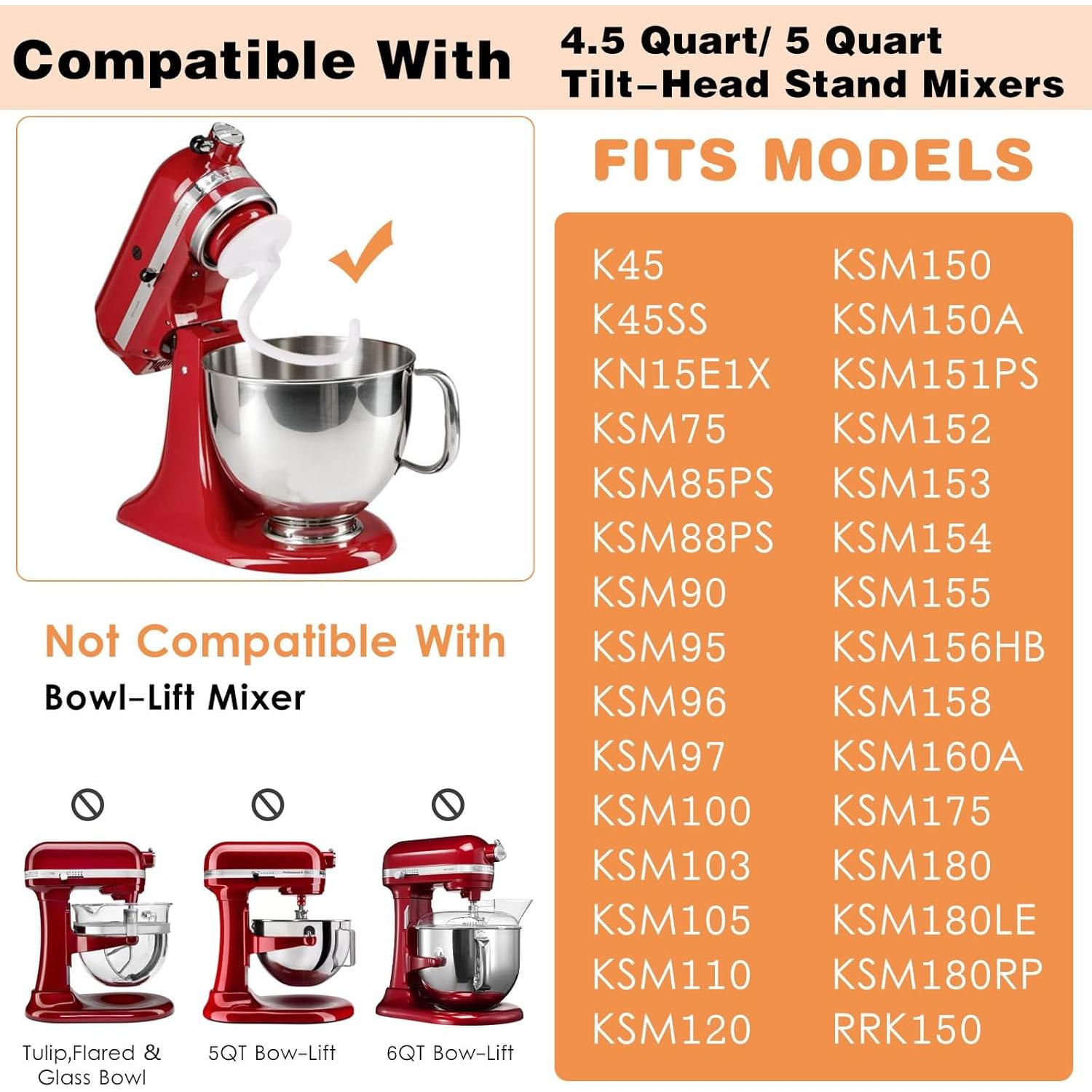 Gancho para masa K45DH Mttobo para batidora KitchenAid 4.5L