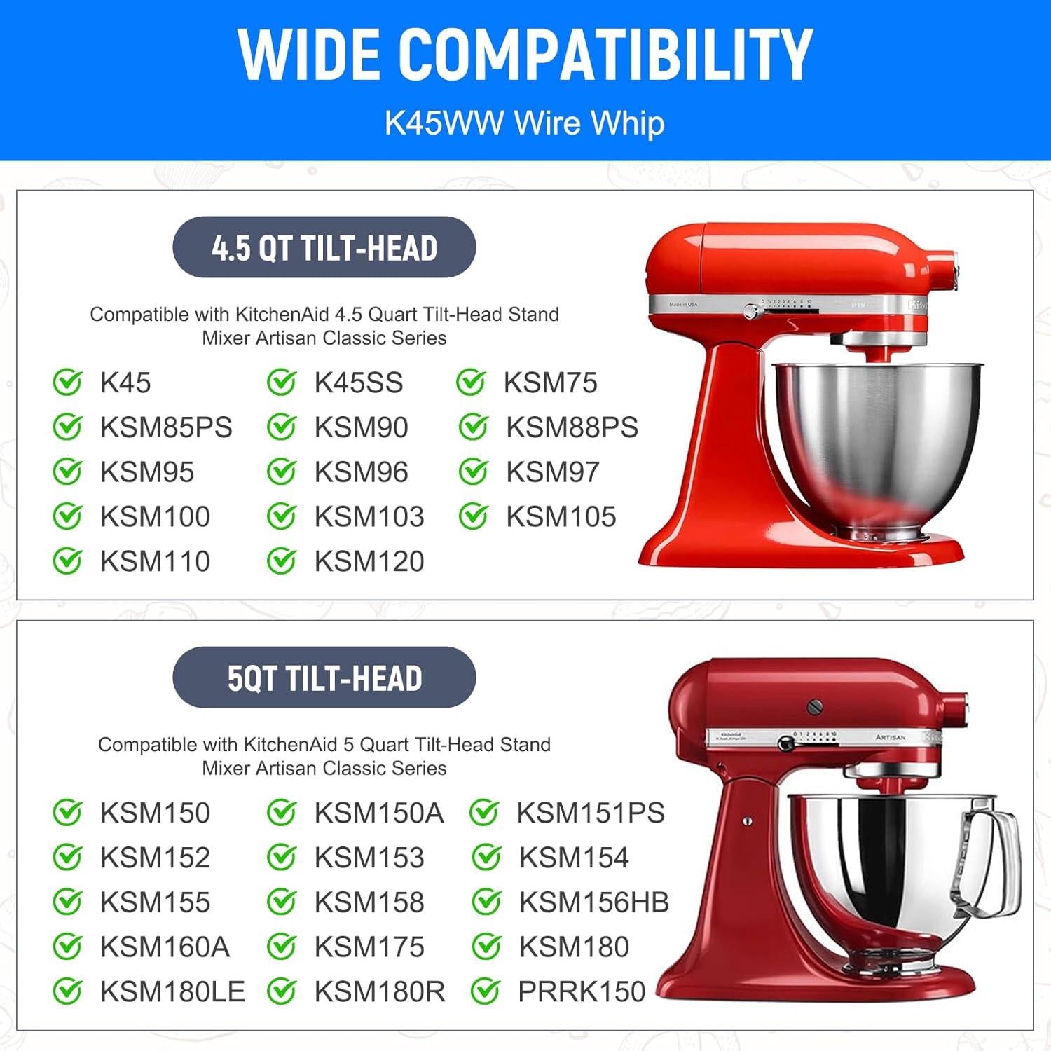 Accesorio de Batidor Axfvd para Mezclador Kitchenaid K45SS