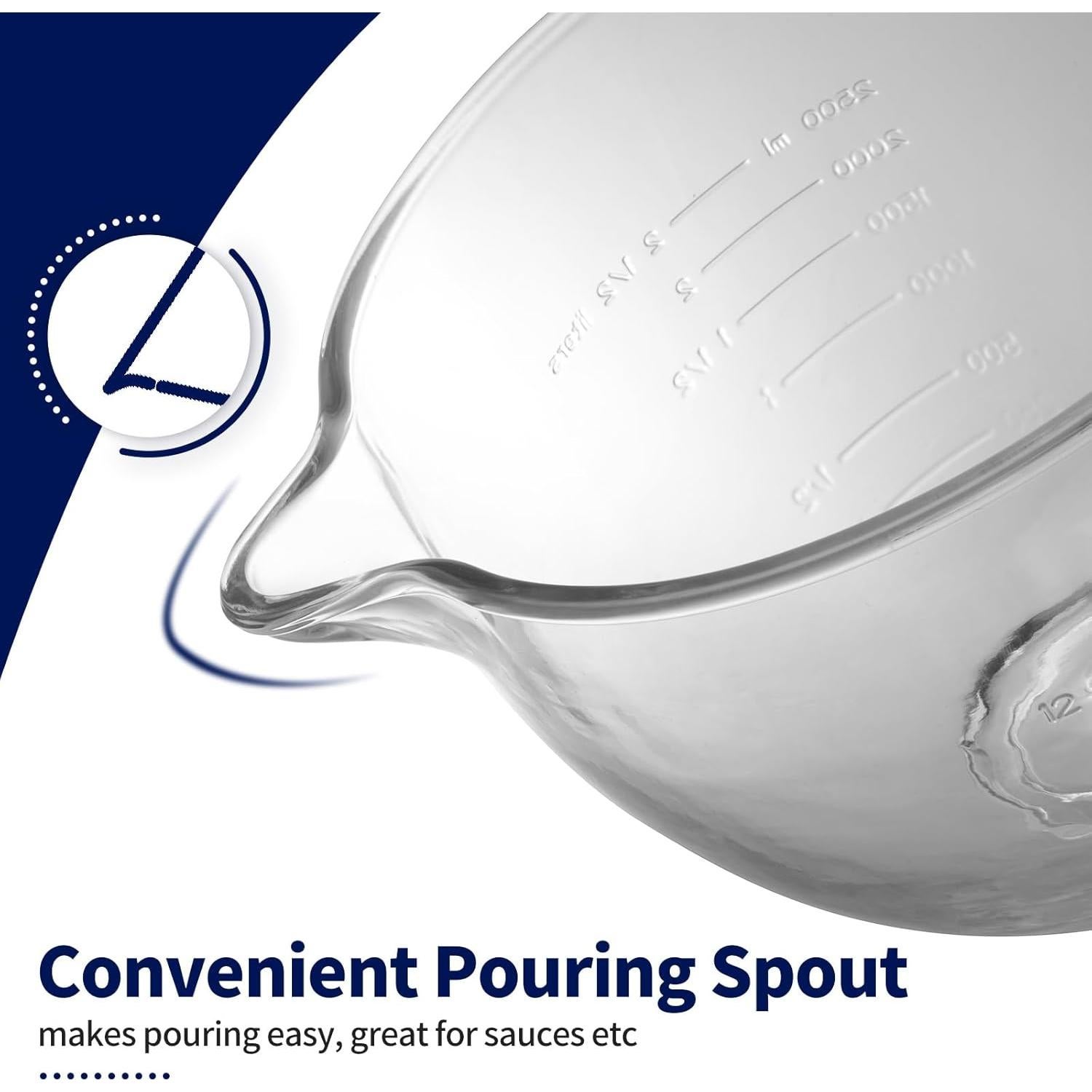 Tazón de Vidrio KitchenAid 5 Cuartos con Marcas de Medición