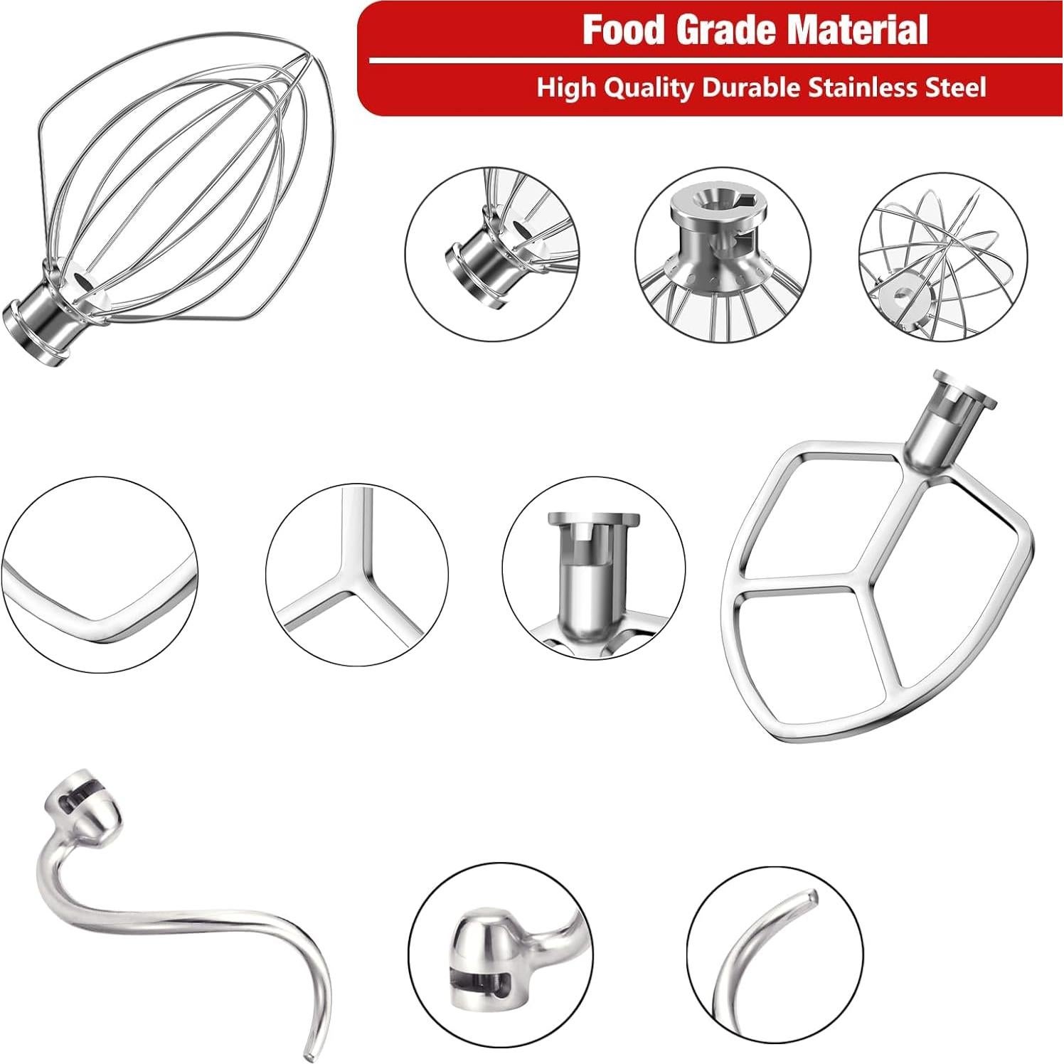 Kit de 3 Accesorios de Acero Inoxidable KitchenAid 5.5-6QT