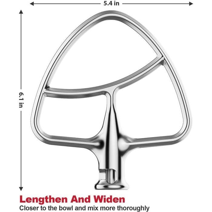 Accesorio de Paleta de Acero Inoxidable COFUN para KitchenAid 4.5-5Qt