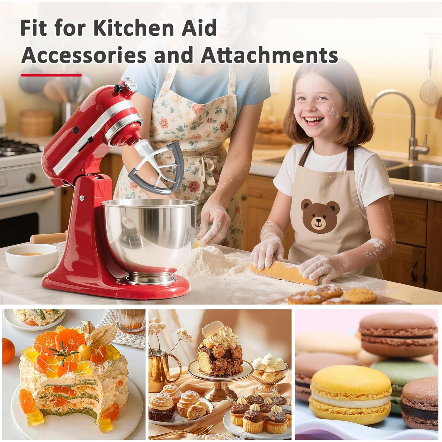 Batidor Flex Edge KitchenAid 4.5/5 Qt Gris - Silicona Auto-Raspadora