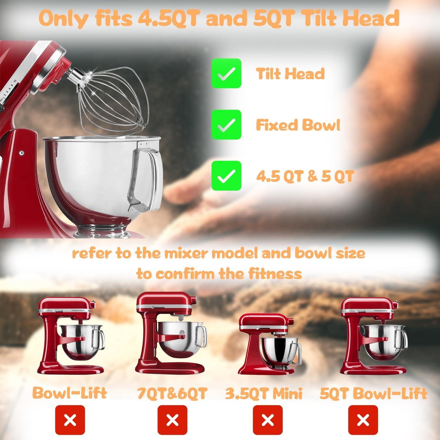 Batidor de Alambre KitchenAid K45WW Acero Inoxidable 4.5/5 QT