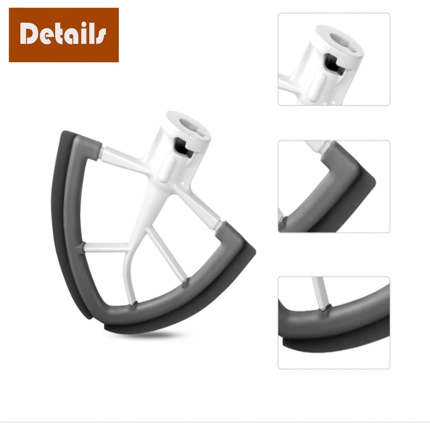 Batidor de Borde Flexible KitchenAid 4.5-5 Qt Metal y Silicona