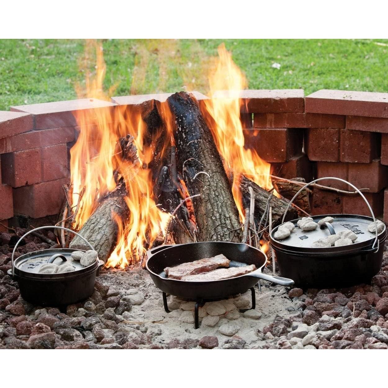 Sartén de Hierro Fundido Lodge 30 cm con Mango de Silicona Roja