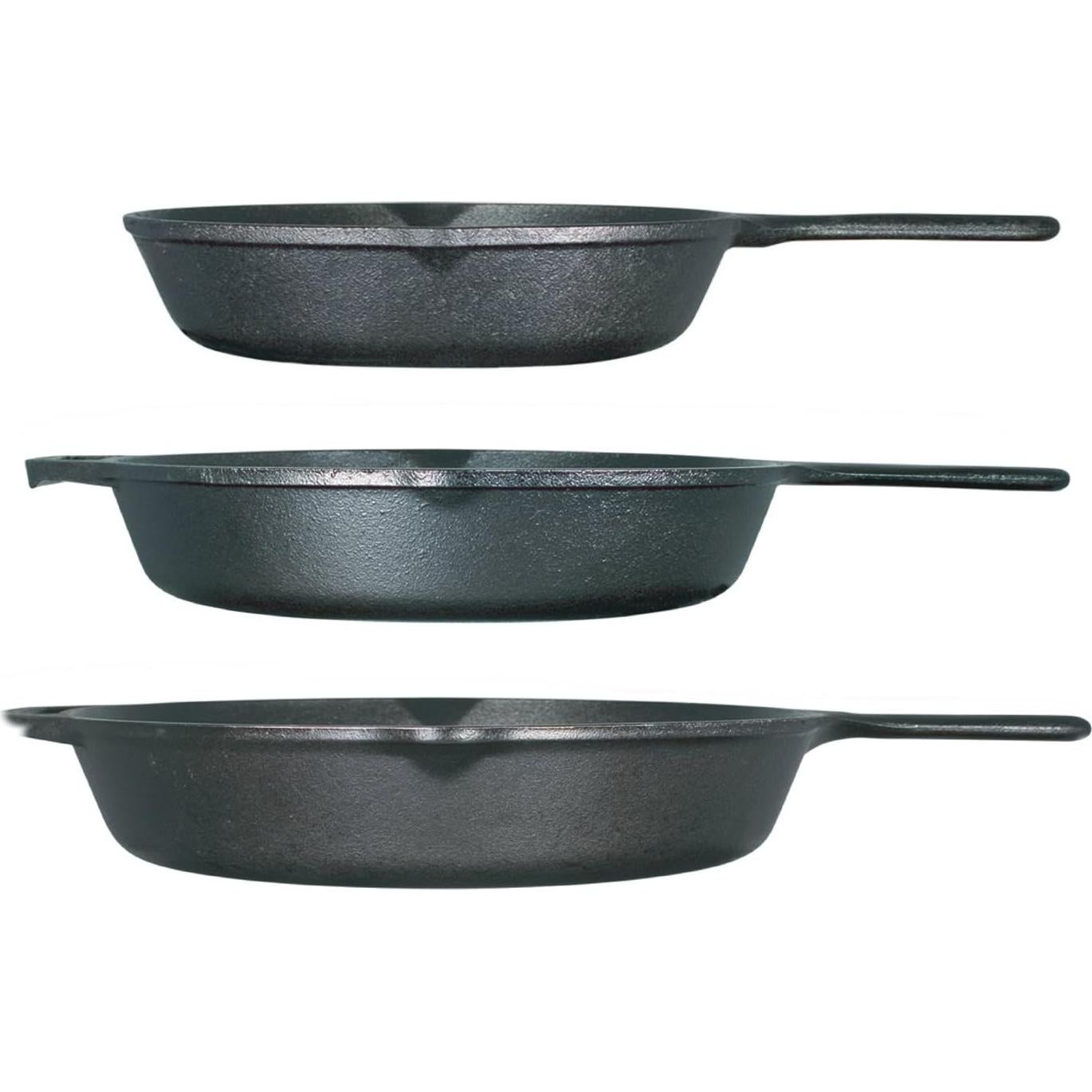Set de 3 Sartenes de Hierro Fundido Lodge 20.32-30.48 cm