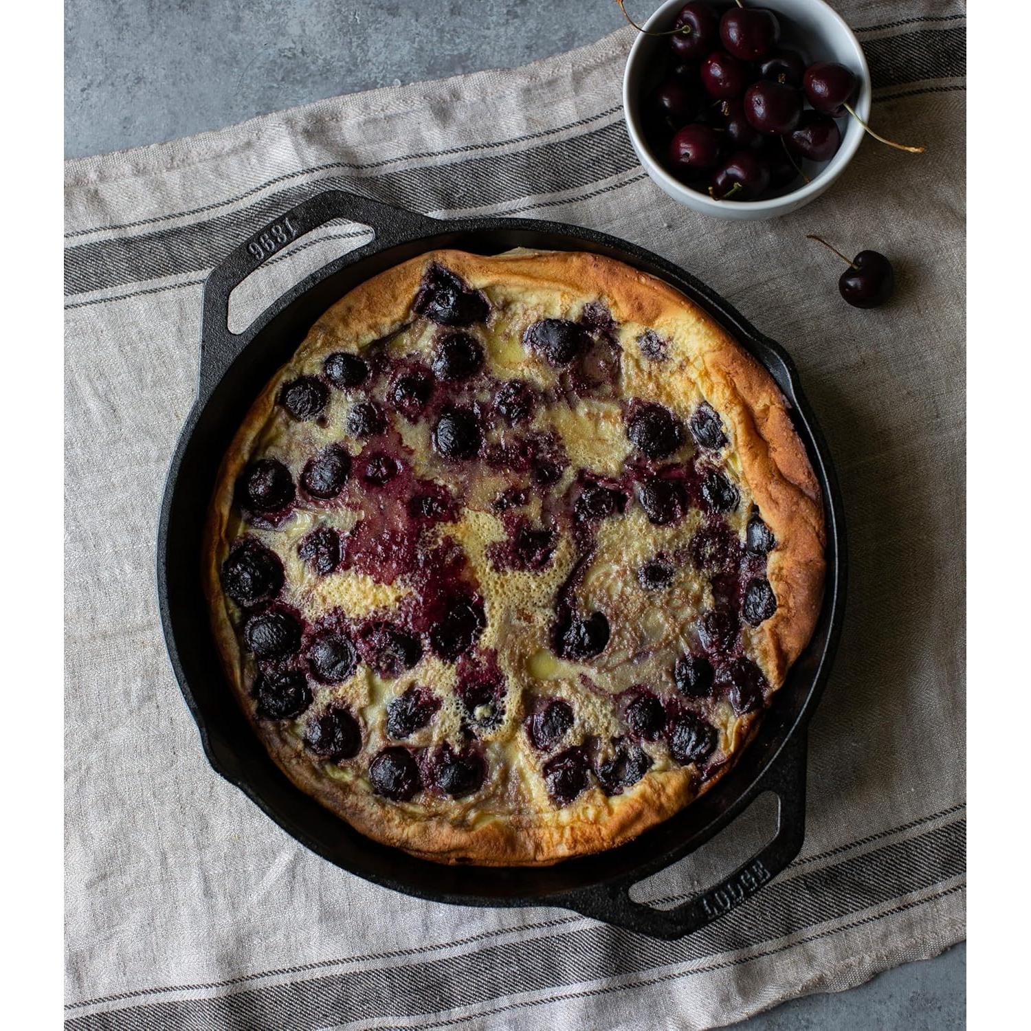 Sartén de Hierro Fundido Lodge 30.48 cm - Doble Mango - Negro