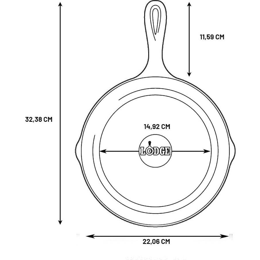 Sartén de Hierro Fundido Lodge 20 cm, A Prueba de Horno