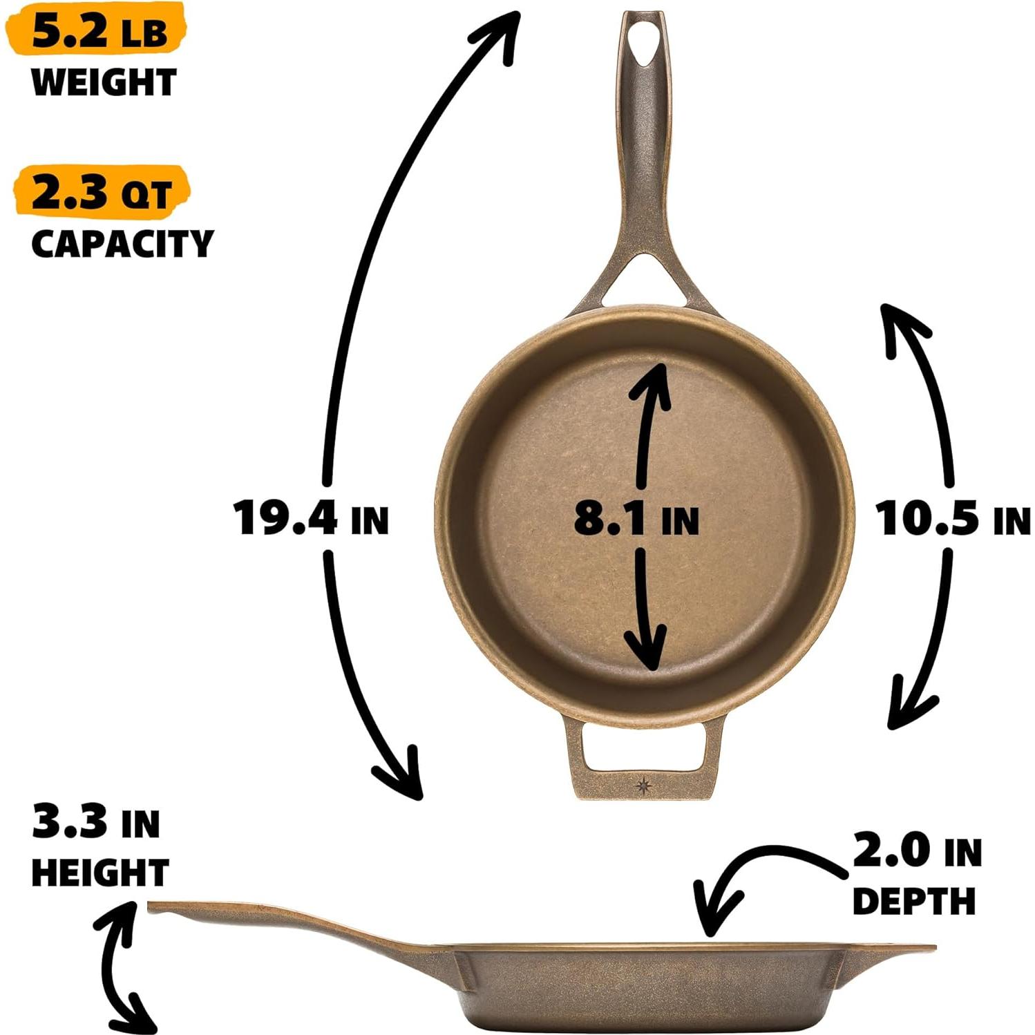 Sartén de Hierro Fundido Stargazer 26.7 cm - Hecho en EE. UU.