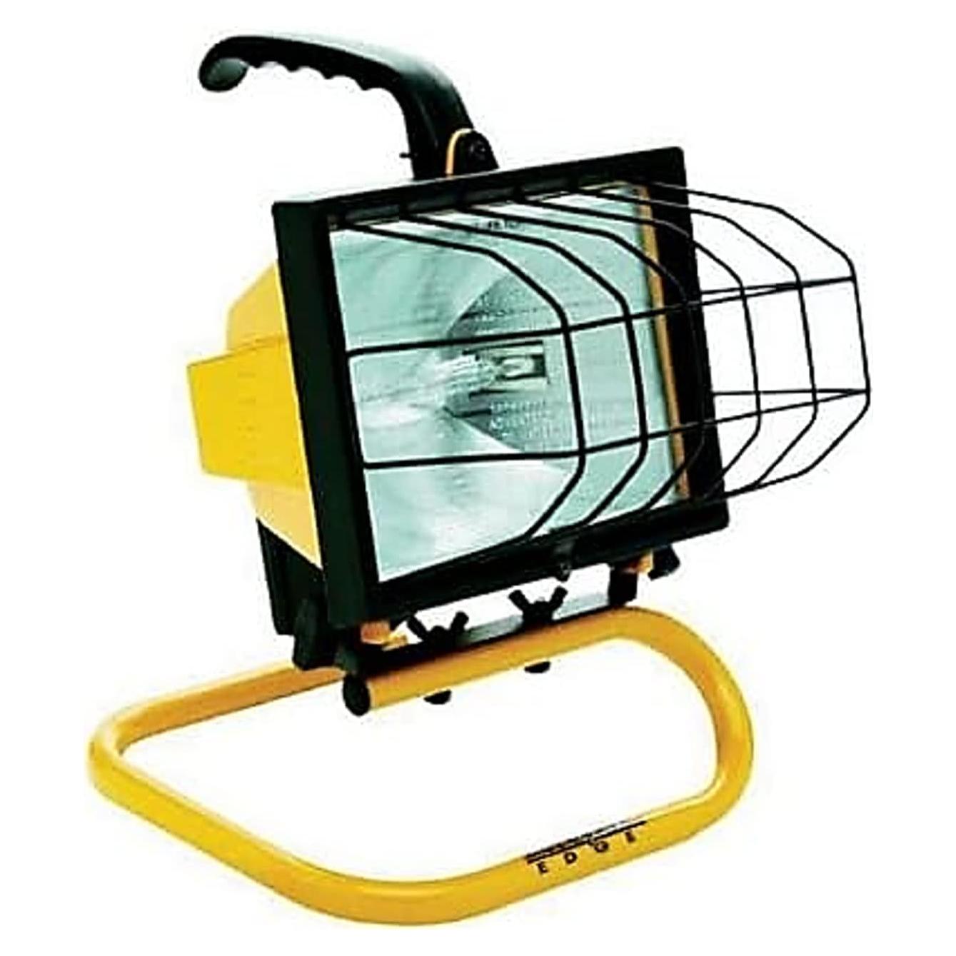 Luz de trabajo portátil Woods 500W amarilla con halógeno