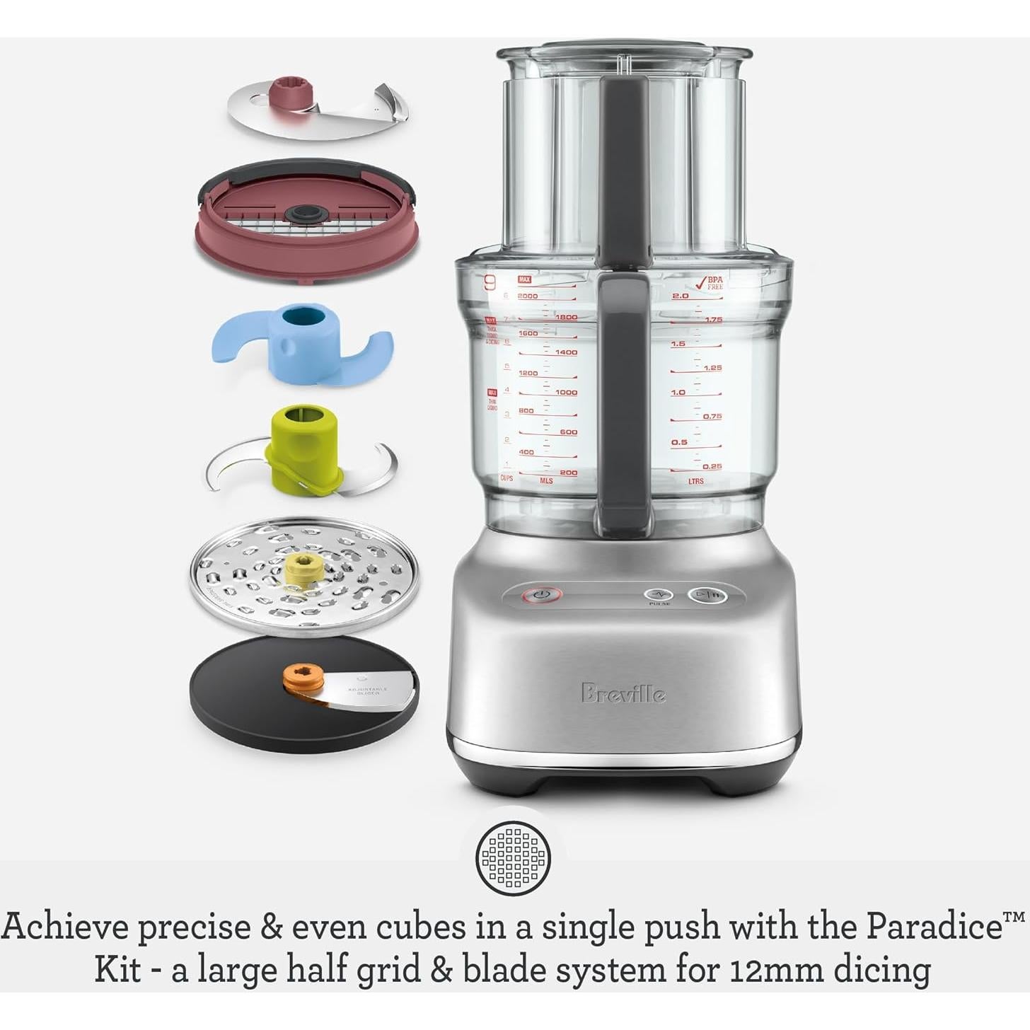 Procesador de Alimentos Breville Paradice 9 Tazas Acero Inoxidable