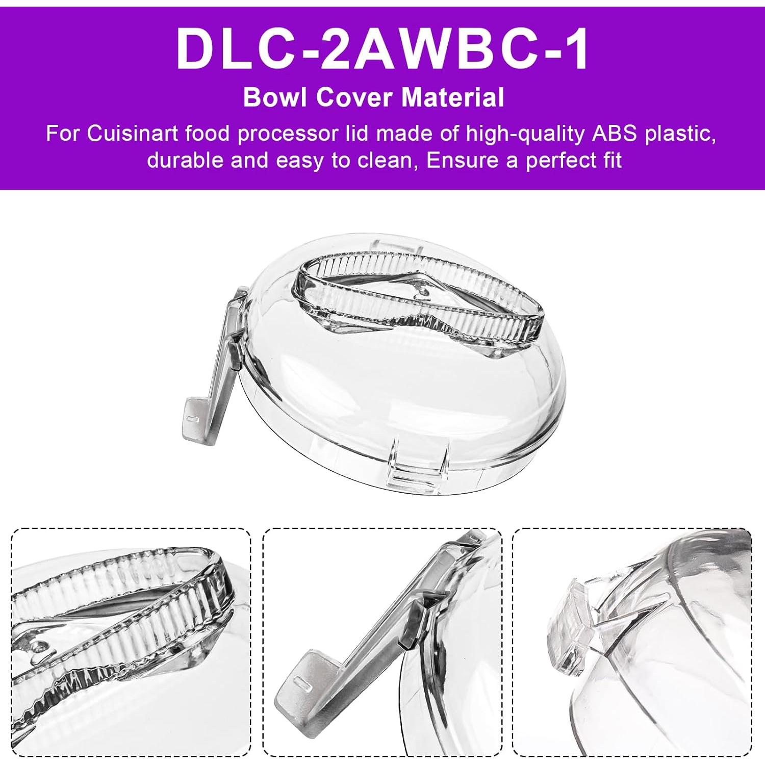 Tapa de Tazón de Reemplazo Cuisinart DLC-2AWBC-1 Mini Prep Plus