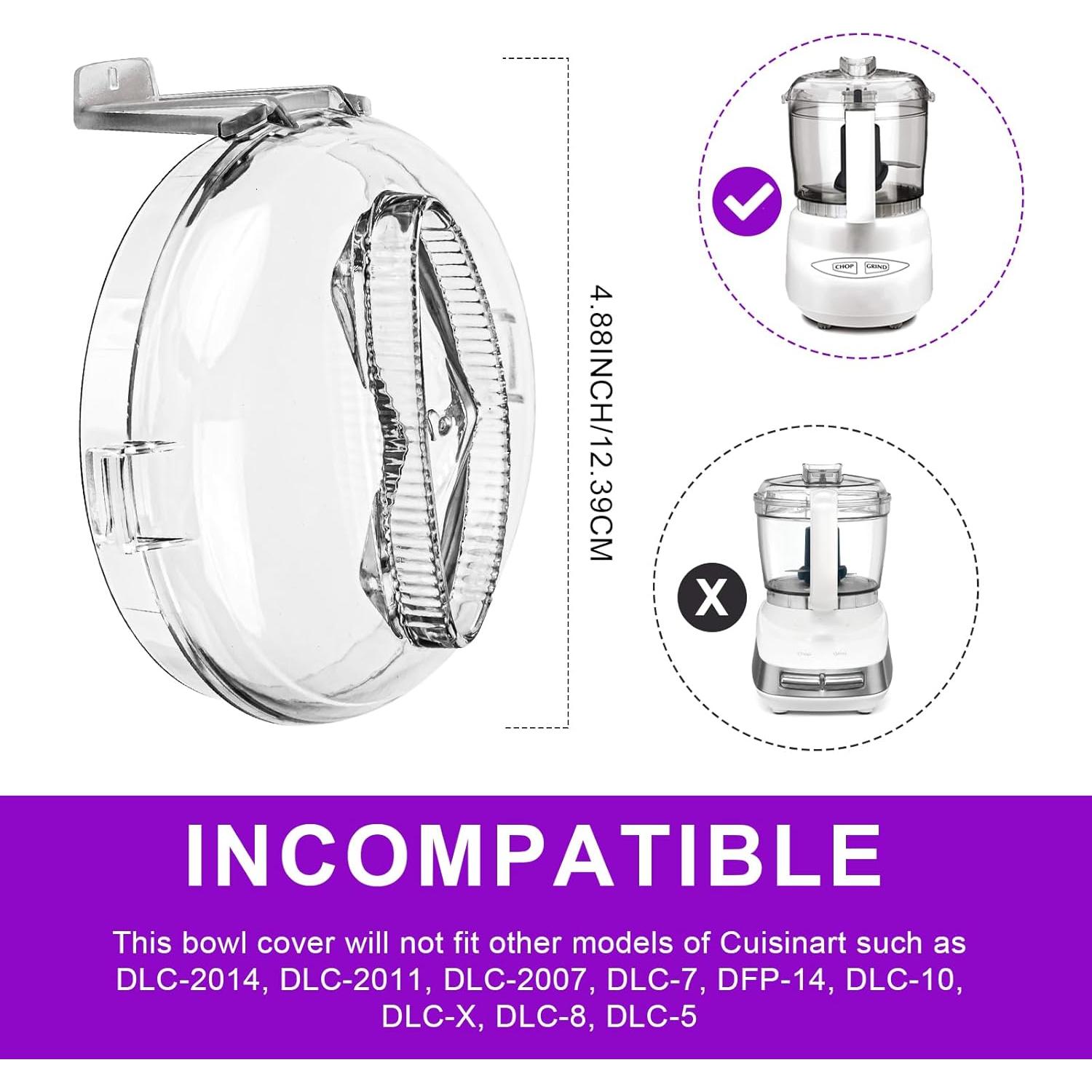 Tapa de Tazón de Reemplazo Cuisinart DLC-2AWBC-1 Mini Prep Plus