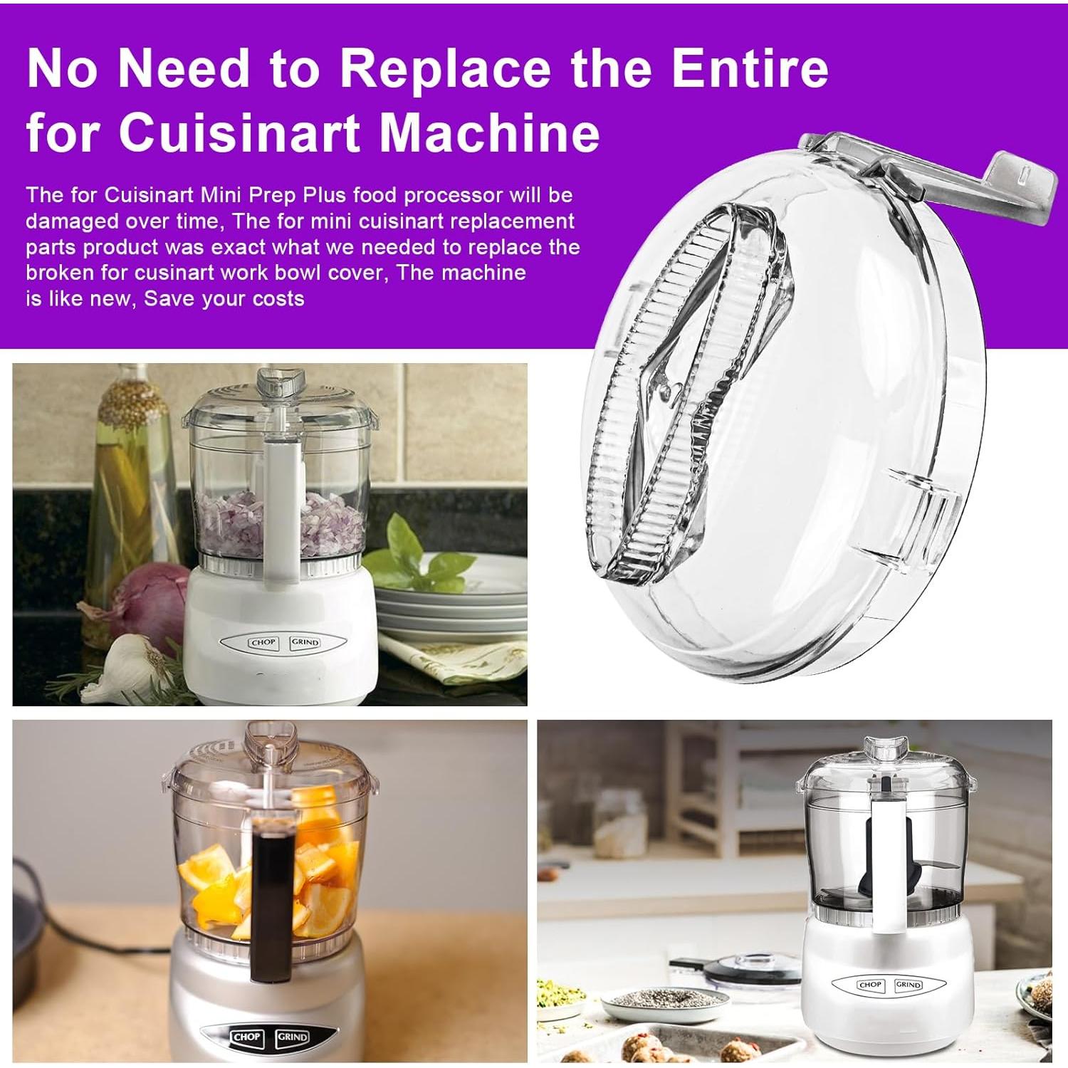 Tapa de Tazón de Reemplazo Cuisinart DLC-2AWBC-1 Mini Prep Plus