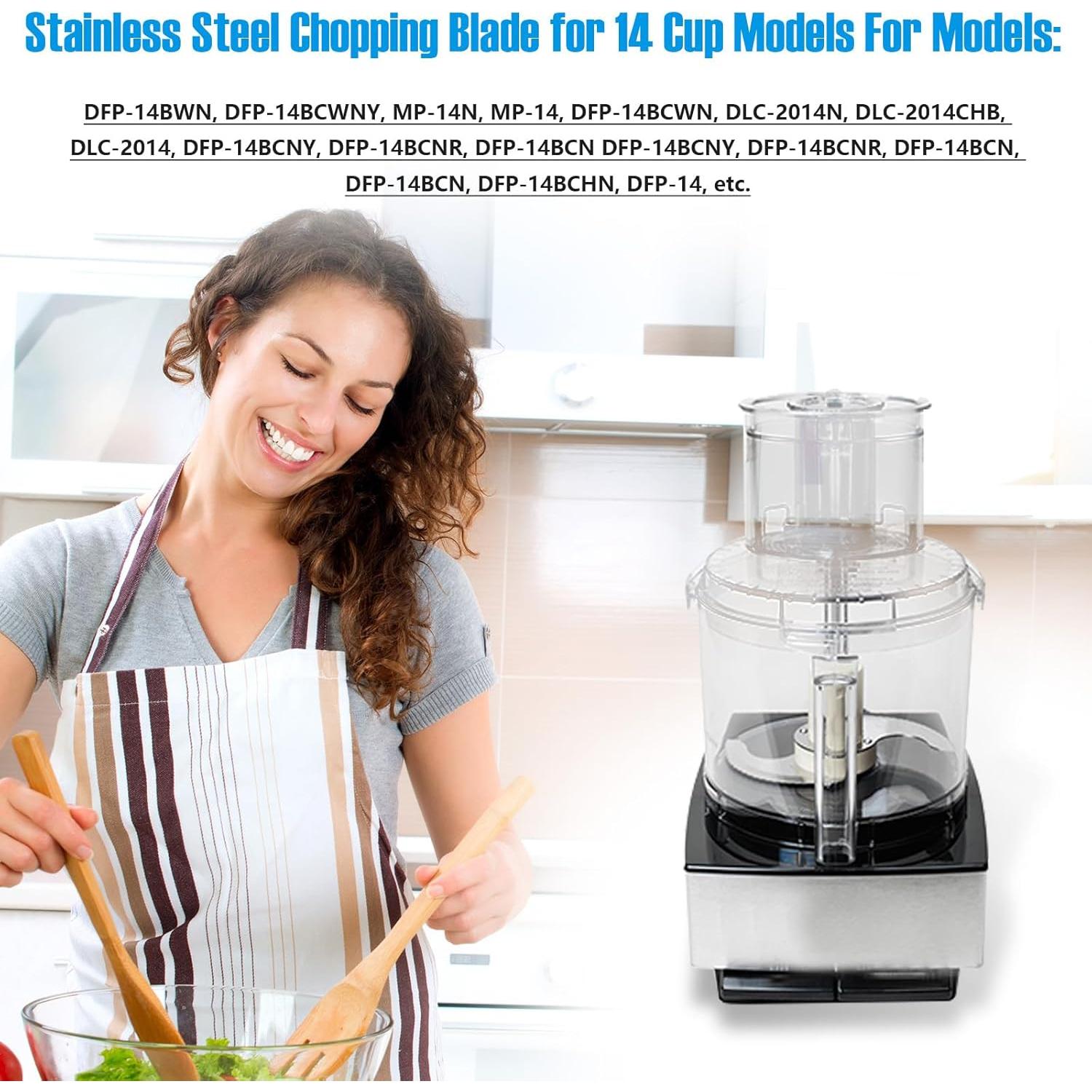 Cuchilla de Acero Inoxidable DLC-001TXB para Procesador Cuisinart 14 Tazas