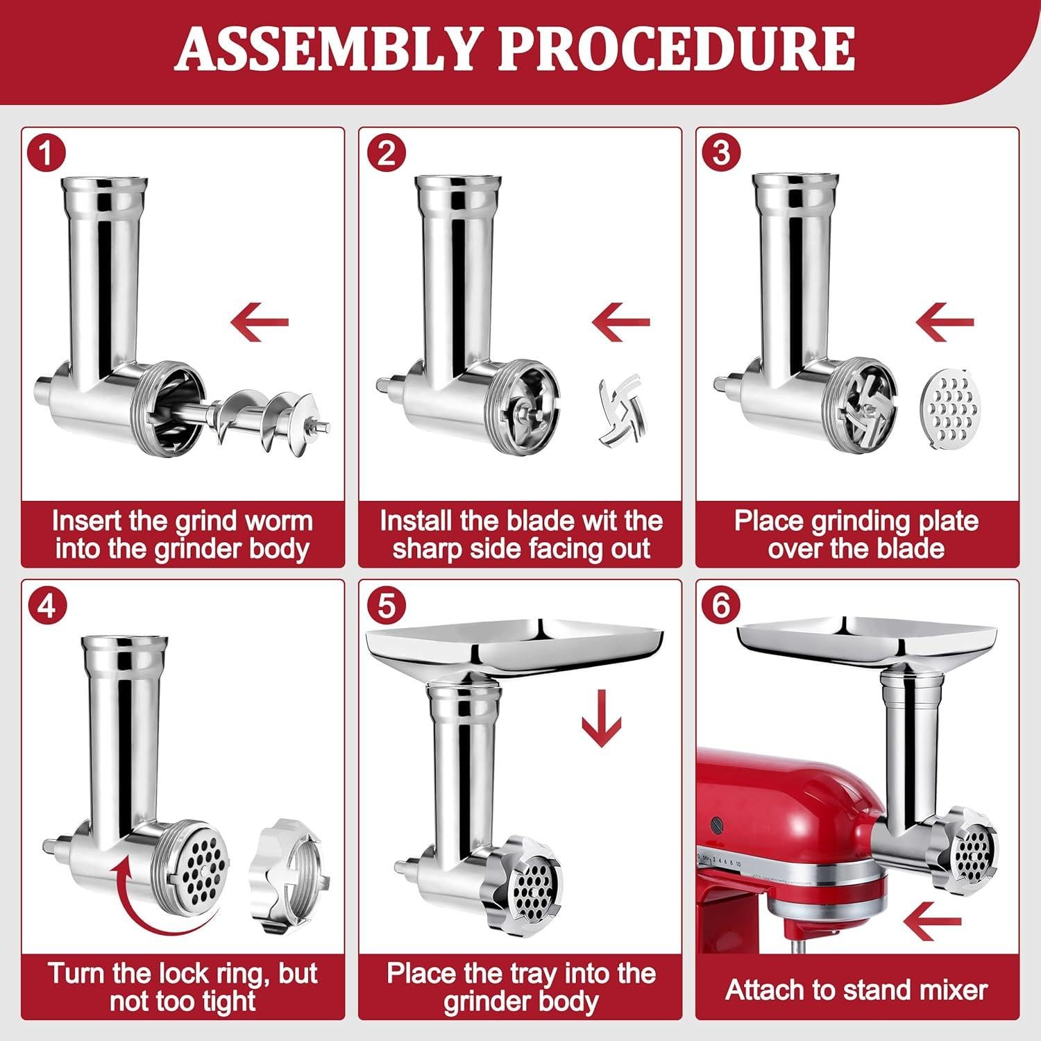 Accesorio Picadora de Carne KitchenAid Aligat AGT-01 Metal
