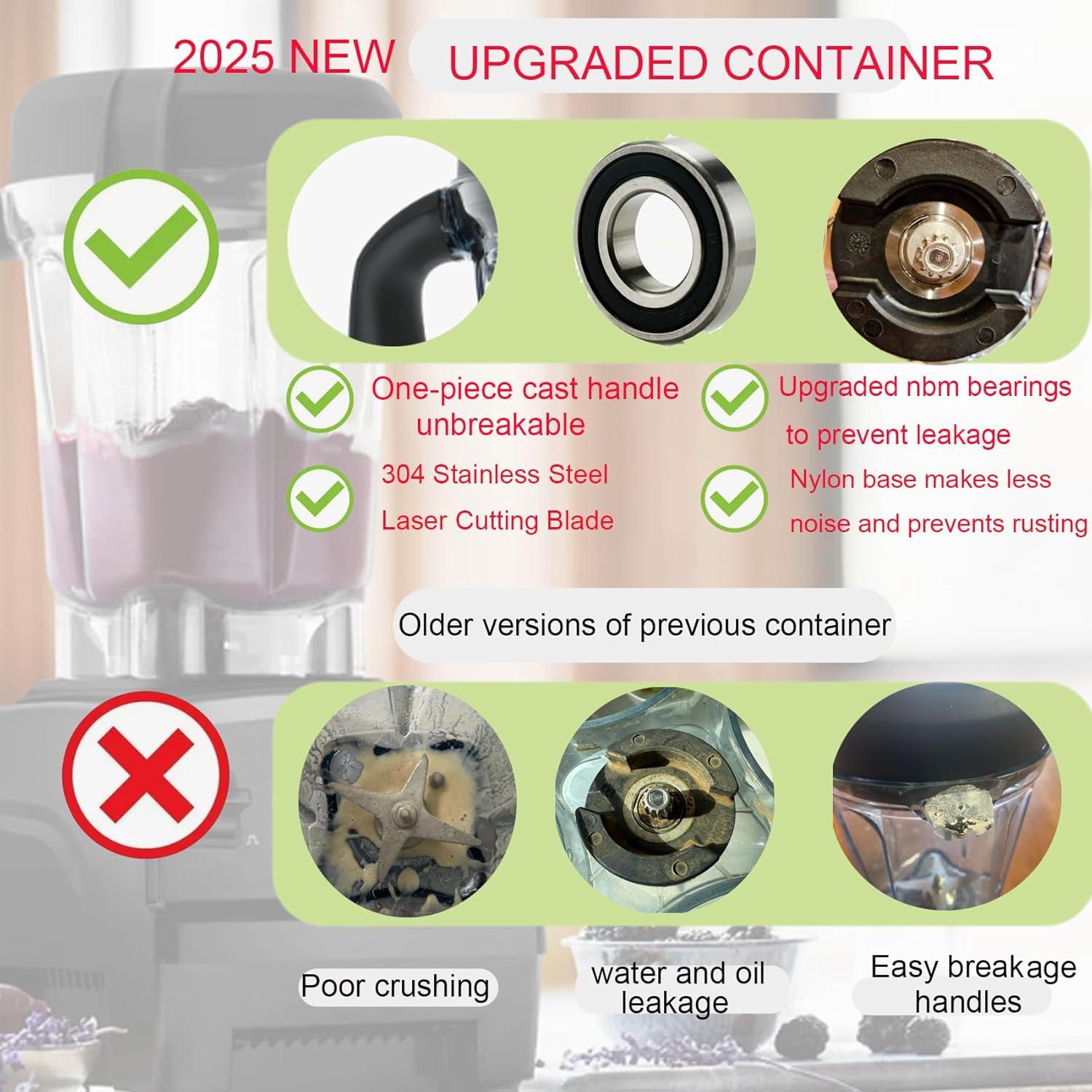 Jarra de licuadora 1.81L Fxsmgdy perfil bajo compatible Vitamix