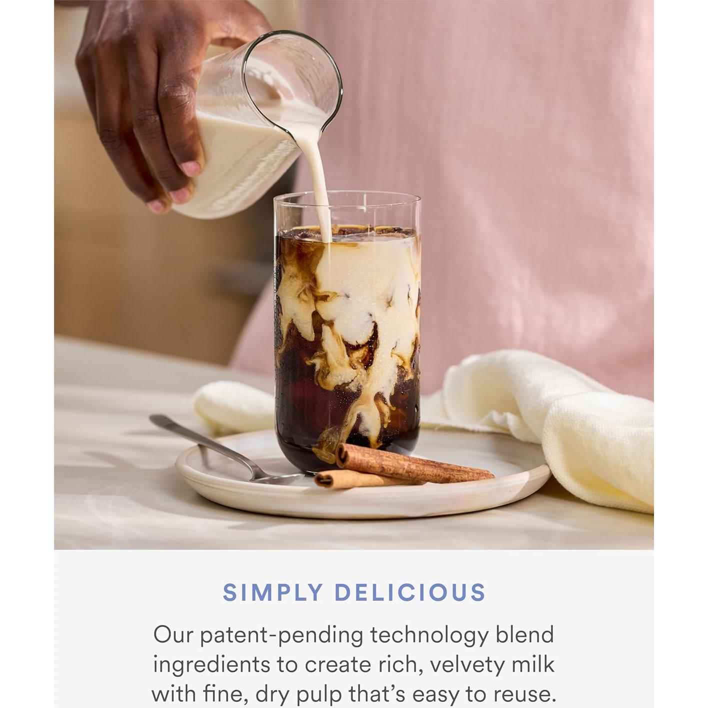 M1 Plant Milk Maker – Homemade Oat, Seed, & Nut Milk Maker Machine – Smooth, Creamy Texture Barista Quality Milk in Minutes – Blends & Strains in One Container – Easy to Clean